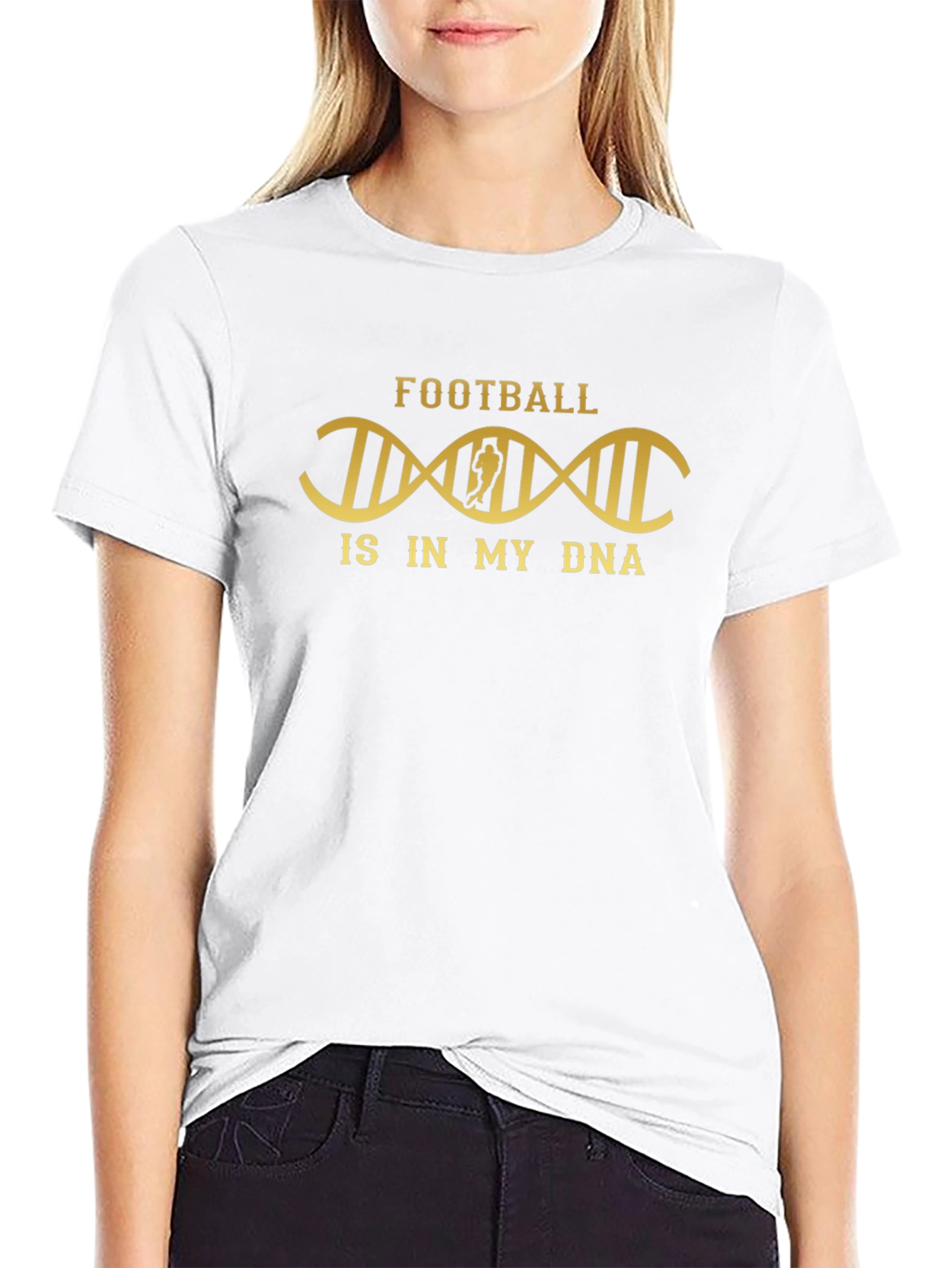 Football DNA Graphic T-Shirt - Black