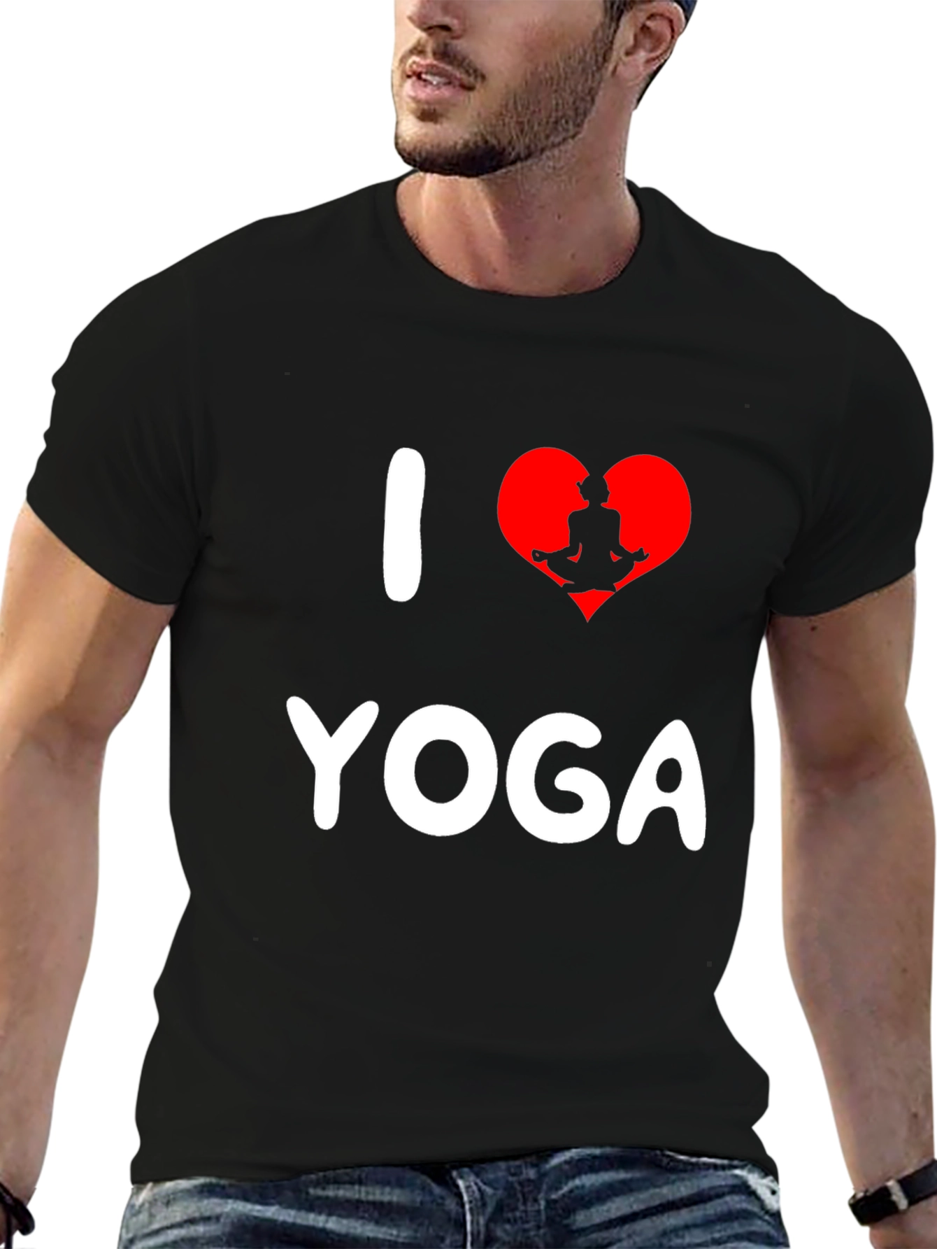 I Love Yoga T-Shirt - Stylish Cotton Tee