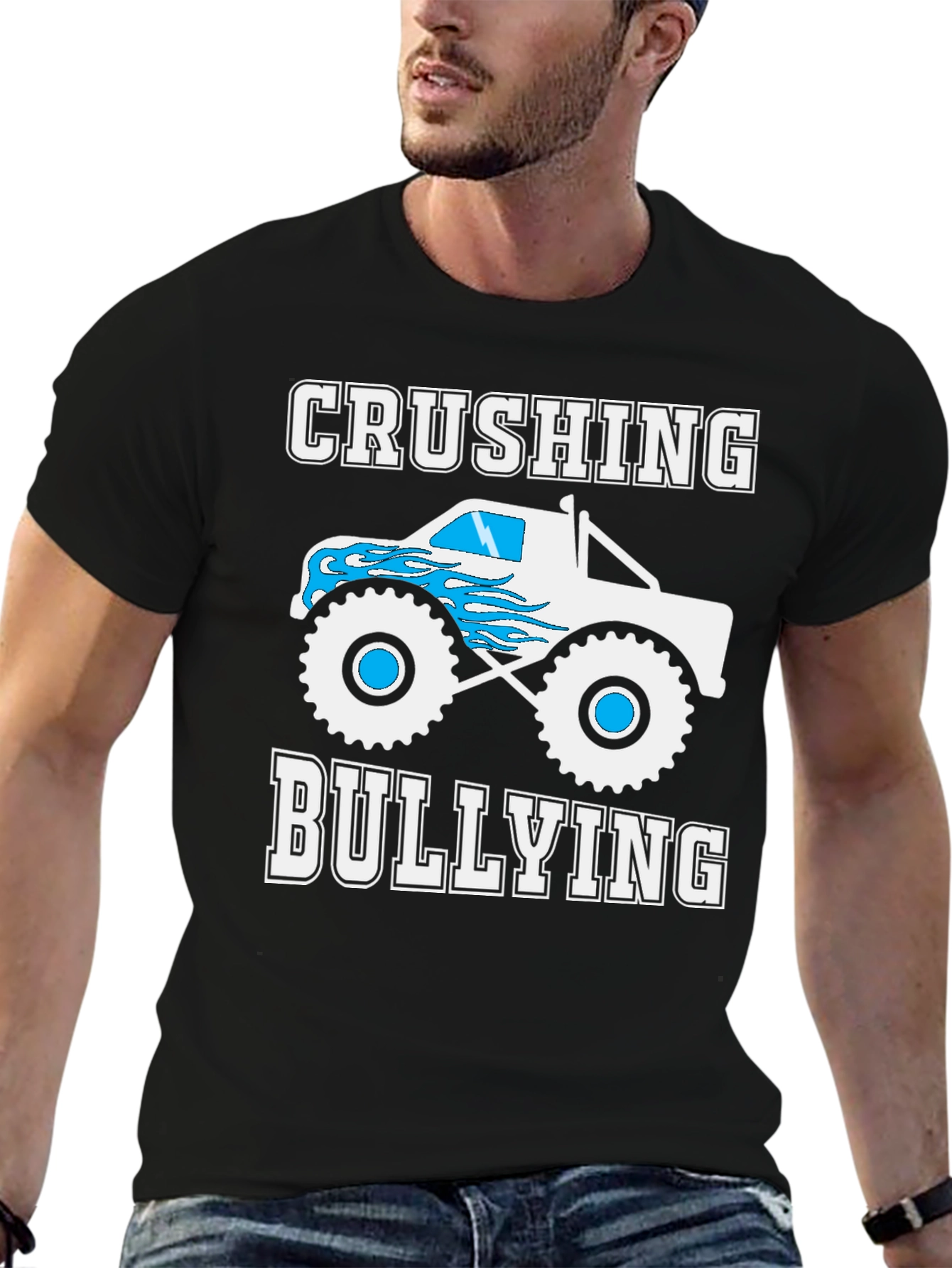 Crushing Bullying Monster Truck Graphic T-Shirt