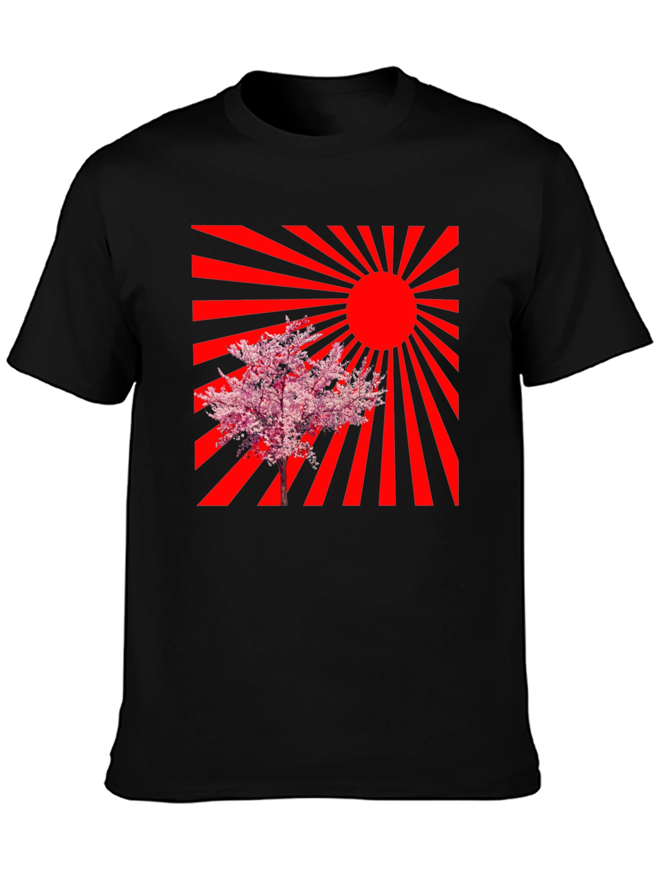Rising Sun Cherry Blossom Graphic Tee