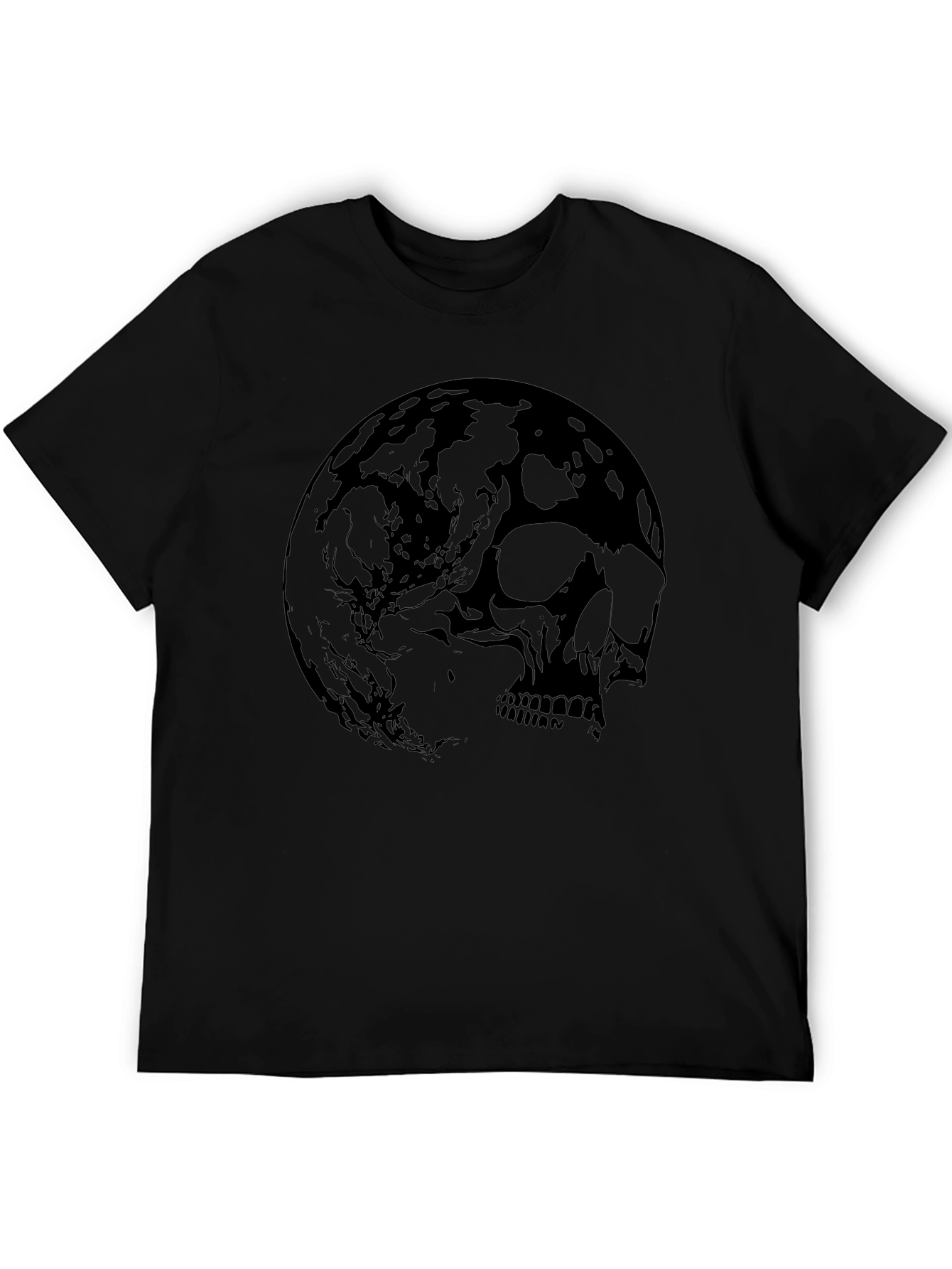 Skull Moon Graphic Tee - Mens Black T-Shirt