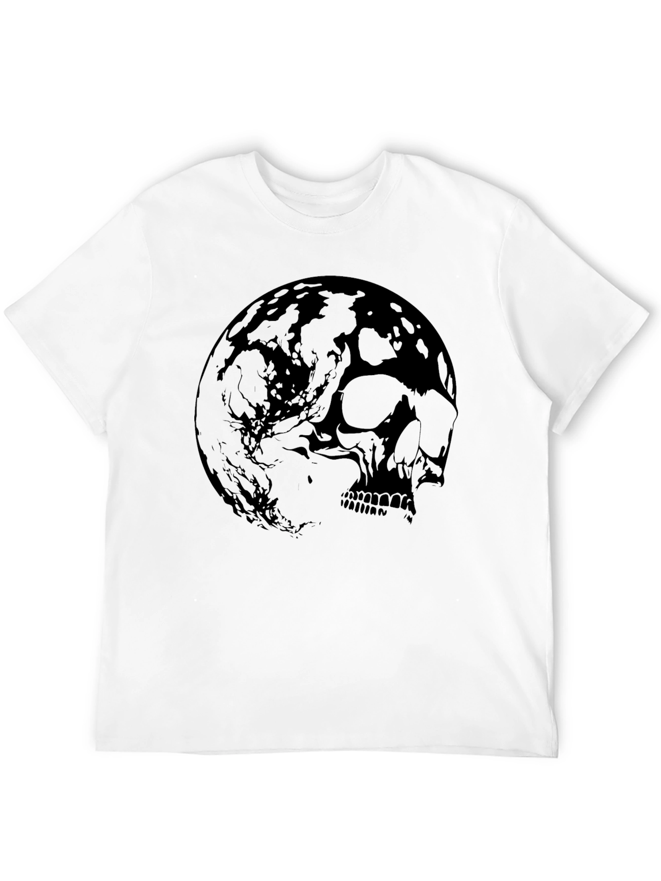 Skull Moon Graphic Tee - Mens Black T-Shirt
