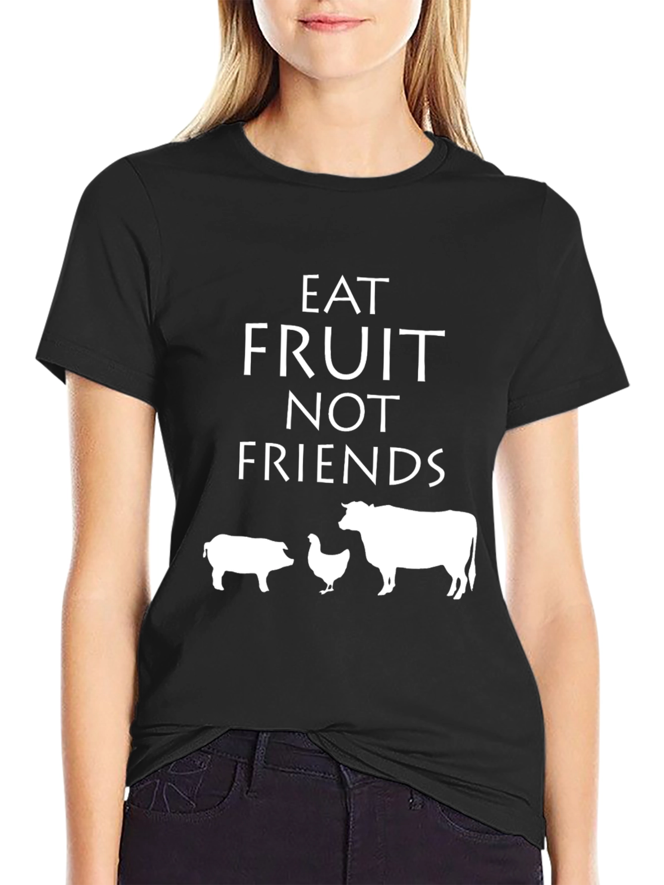 Eat Fruit Not Friends Vegan T-Shirt