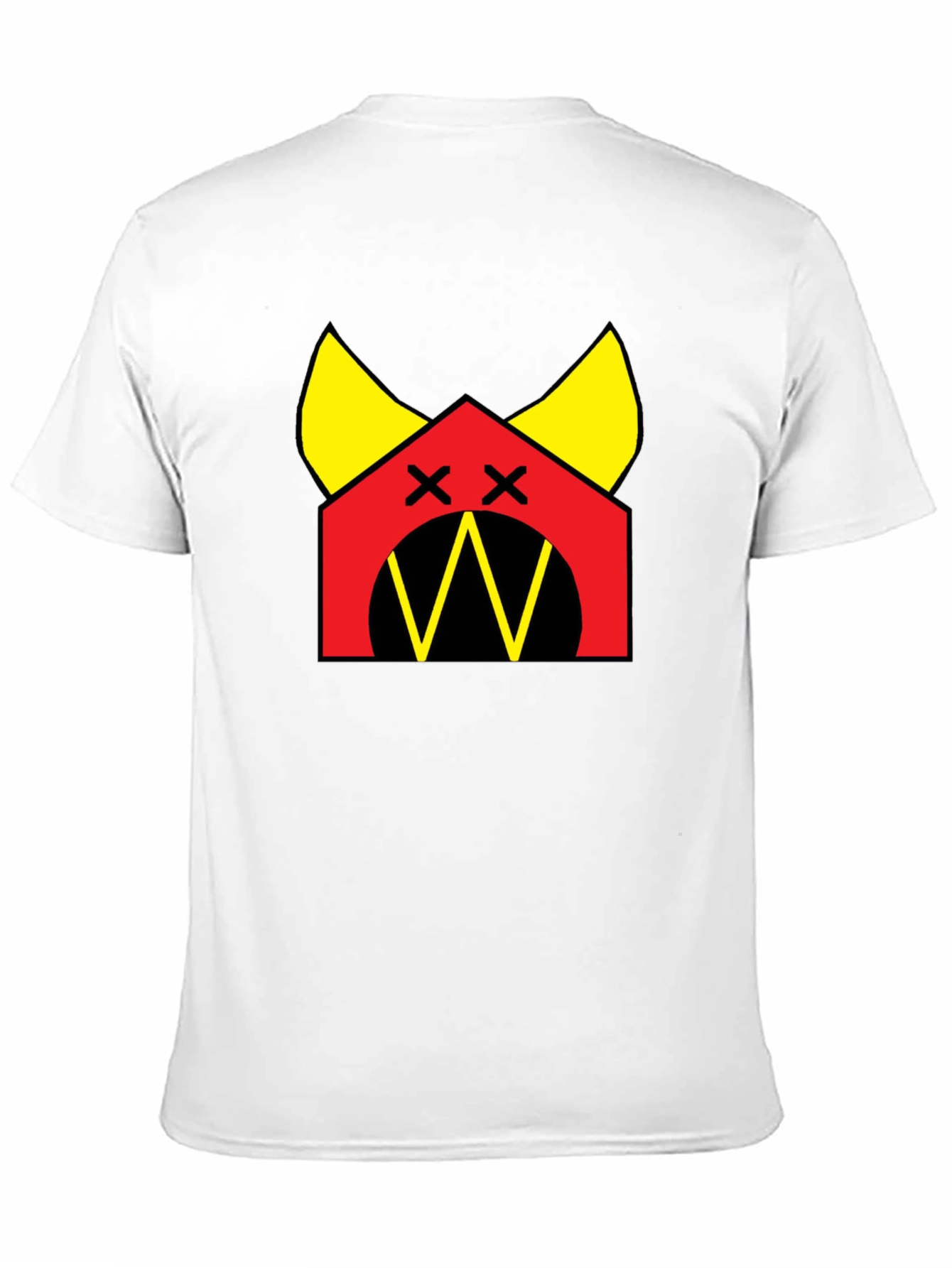 Graphic Tee: Red House with Yellow Accents Black T-Shirt