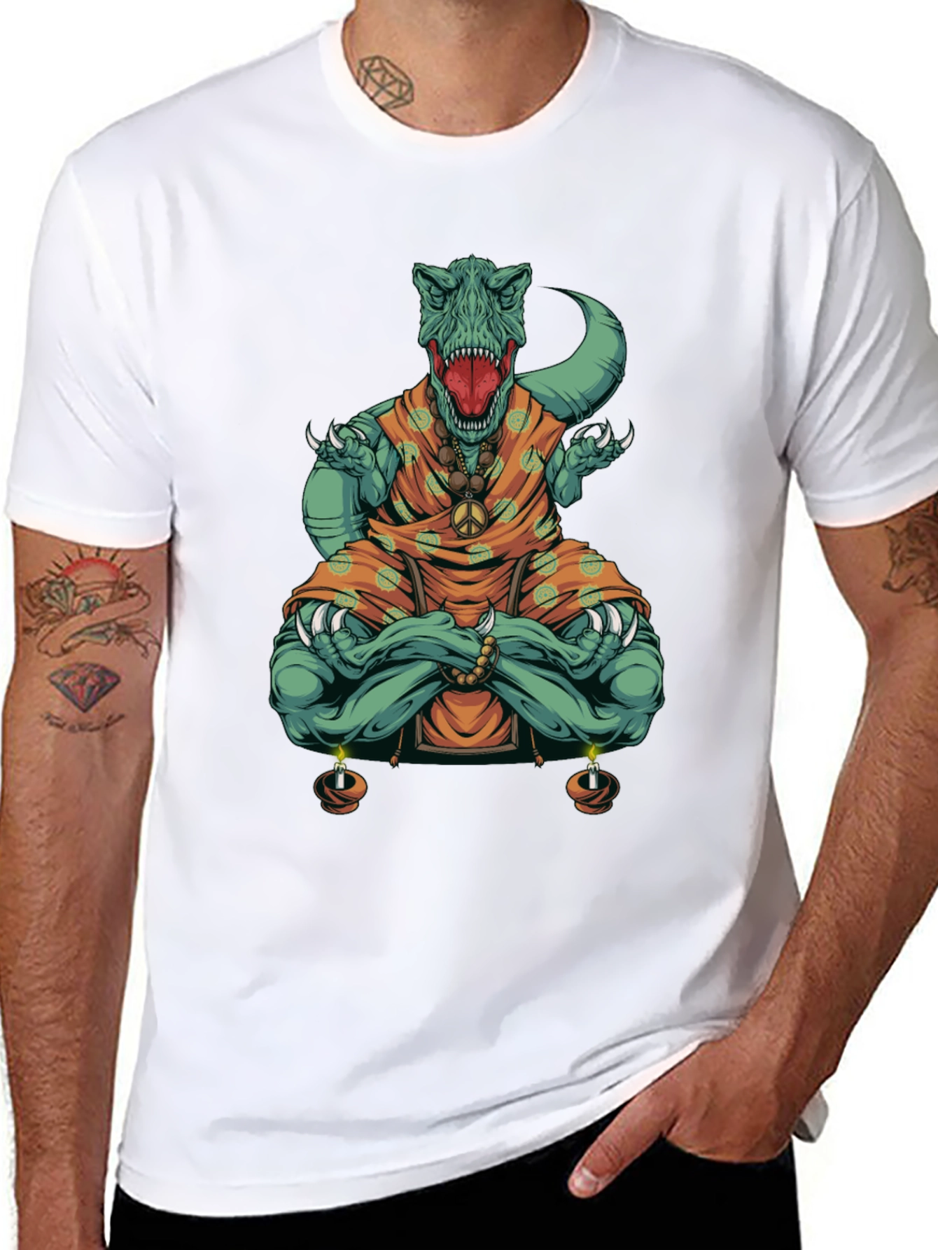 Meditating Dinosaur T-Shirt