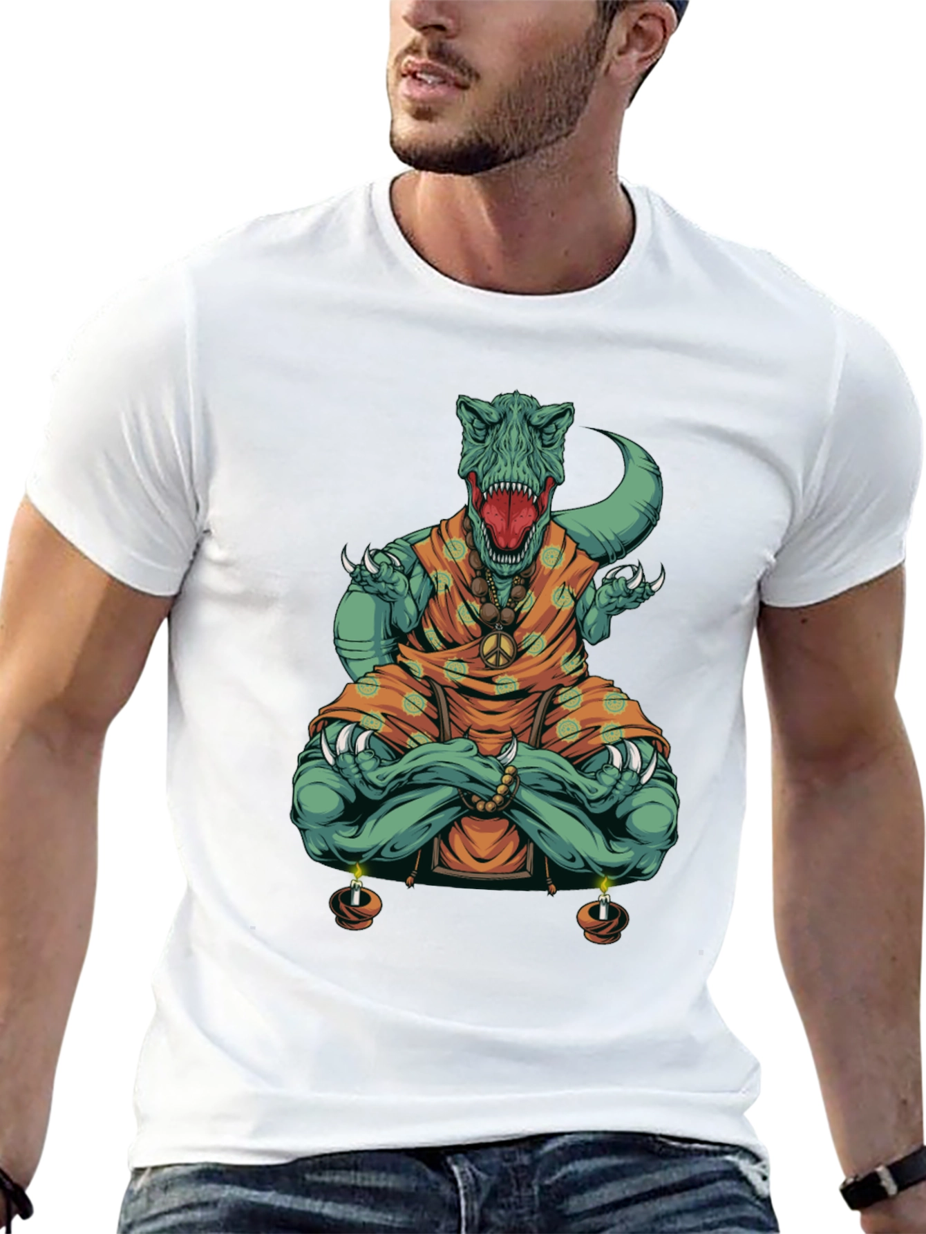 Meditating Dinosaur T-Shirt
