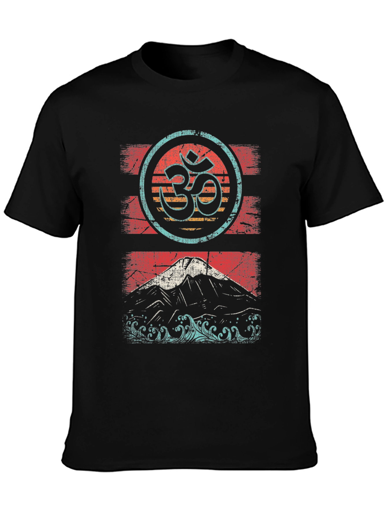 Om & Mountain Graphic Tee - Relaxed Fit