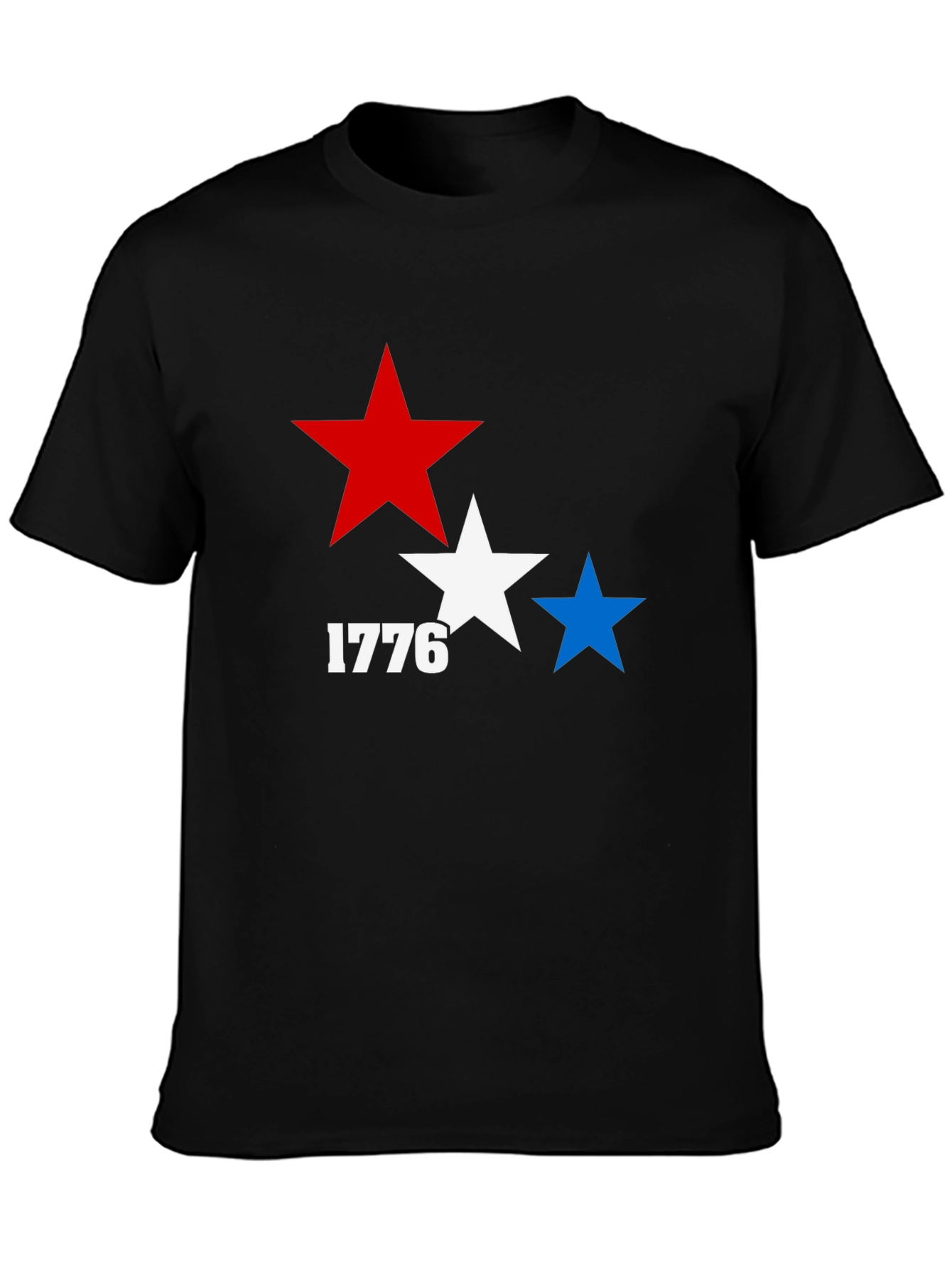 Patriotic 1776 Star Graphic T-Shirt