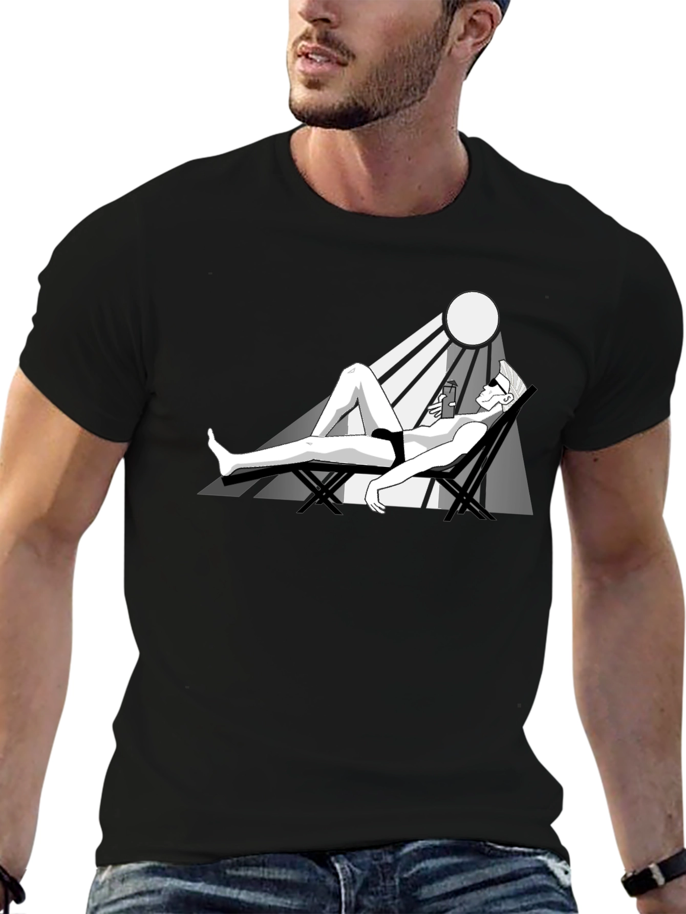 Sunbathing T-Shirt: Relaxing Graphic Tee