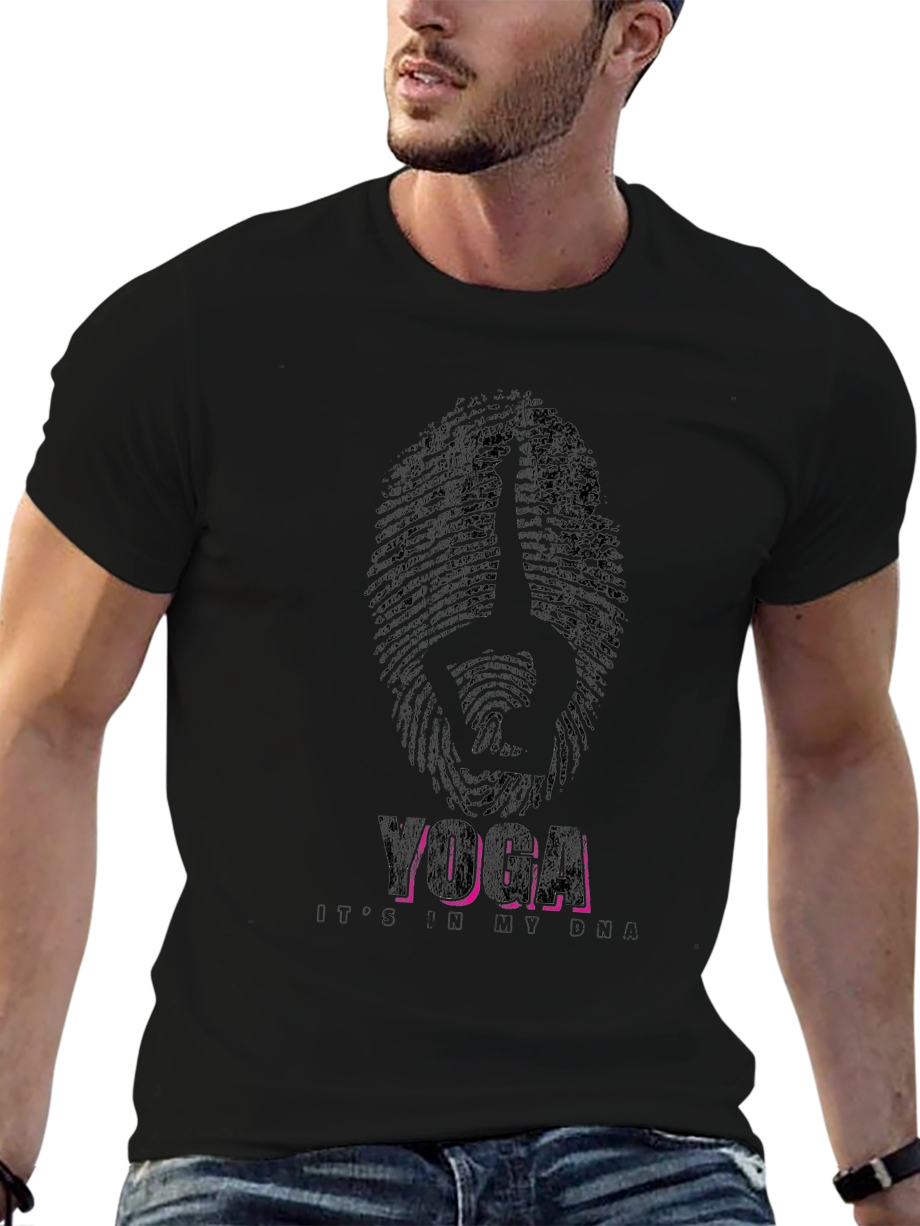 Yoga Fingerprint Graphic Tee - Relaxed Fit