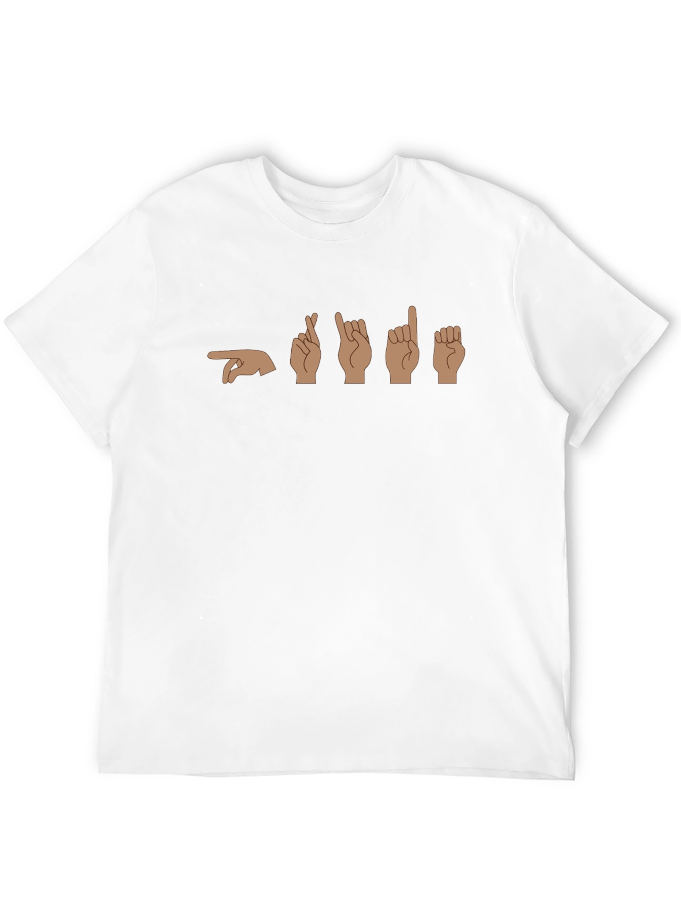 Fingerspelling T-Shirt - Black Cotton Tee