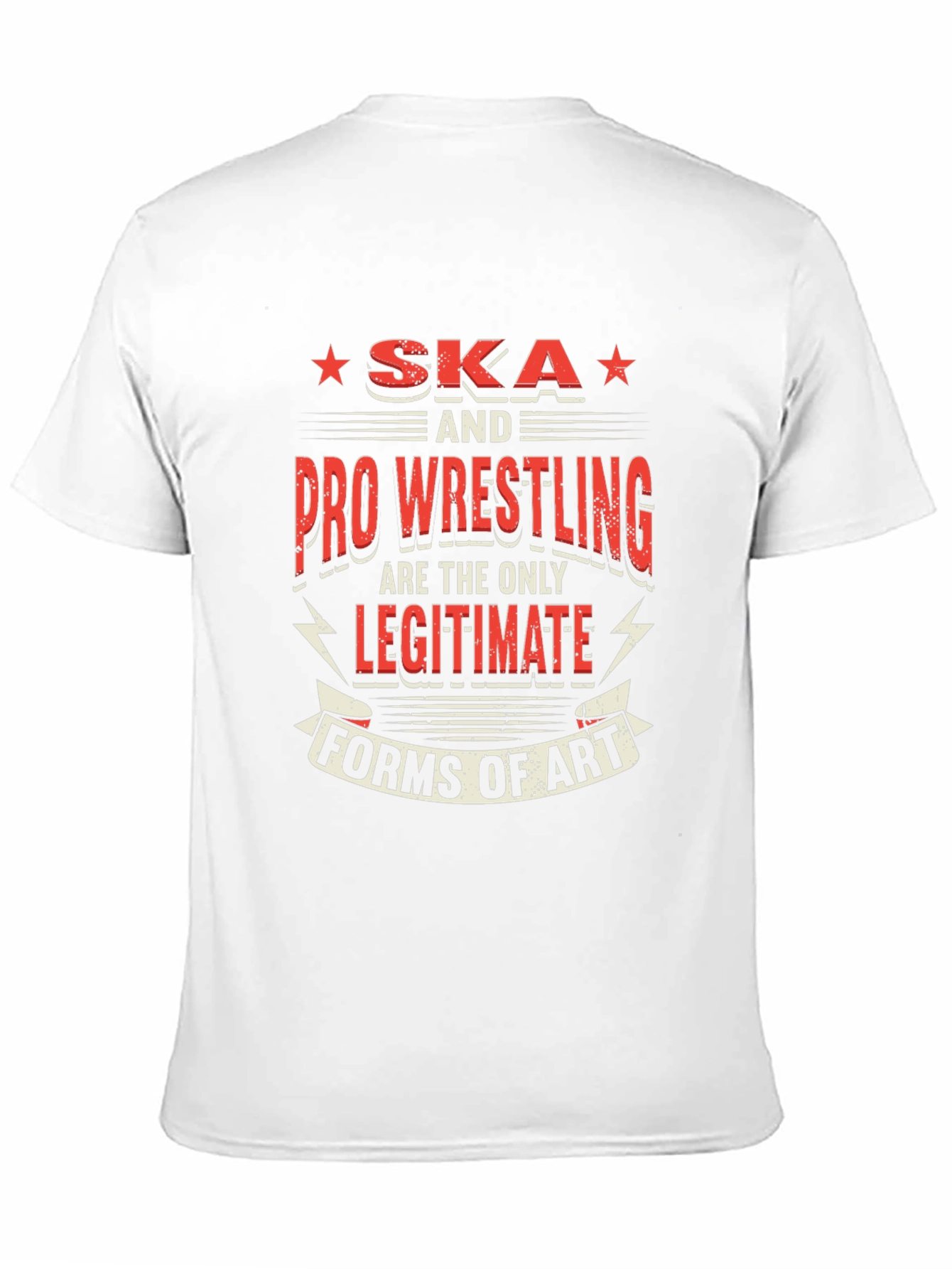 Ska & Pro Wrestling Art Graphic T-Shirt