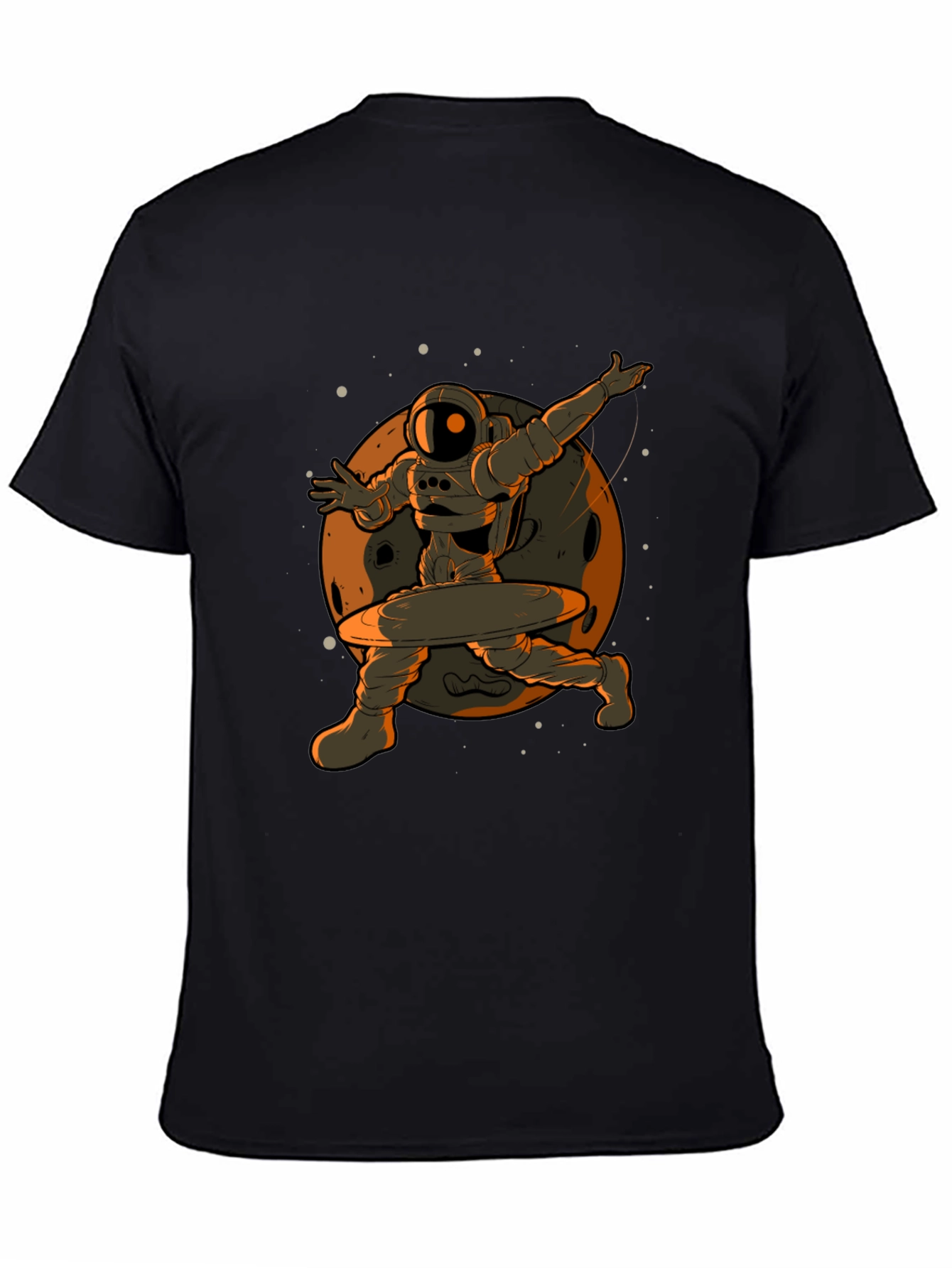 Astronaut Hula Hoop T-Shirt - Black Graphic Tee