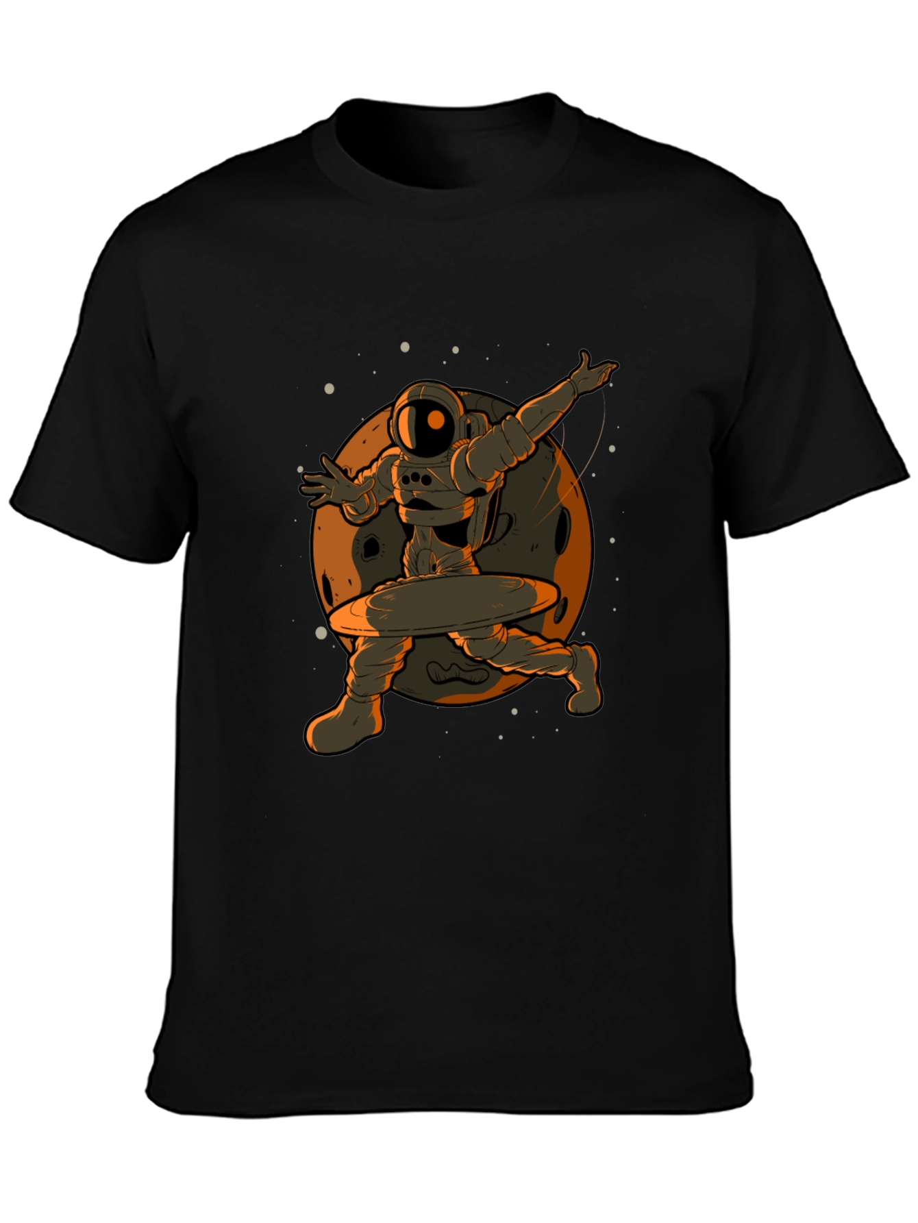 Astronaut Hula Hoop T-Shirt - Black Graphic Tee