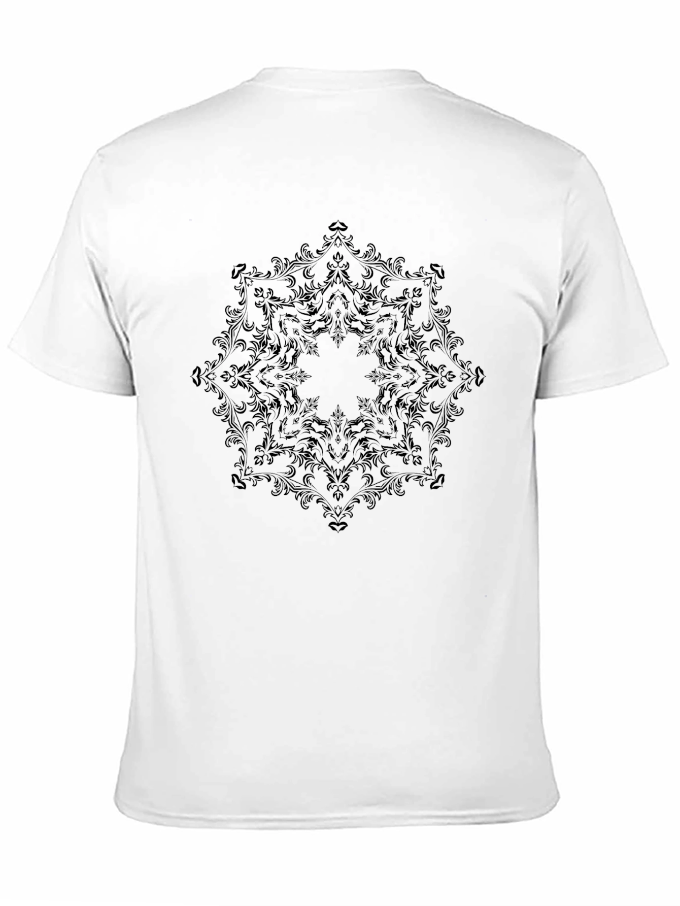 Black Floral Mandala T-Shirt