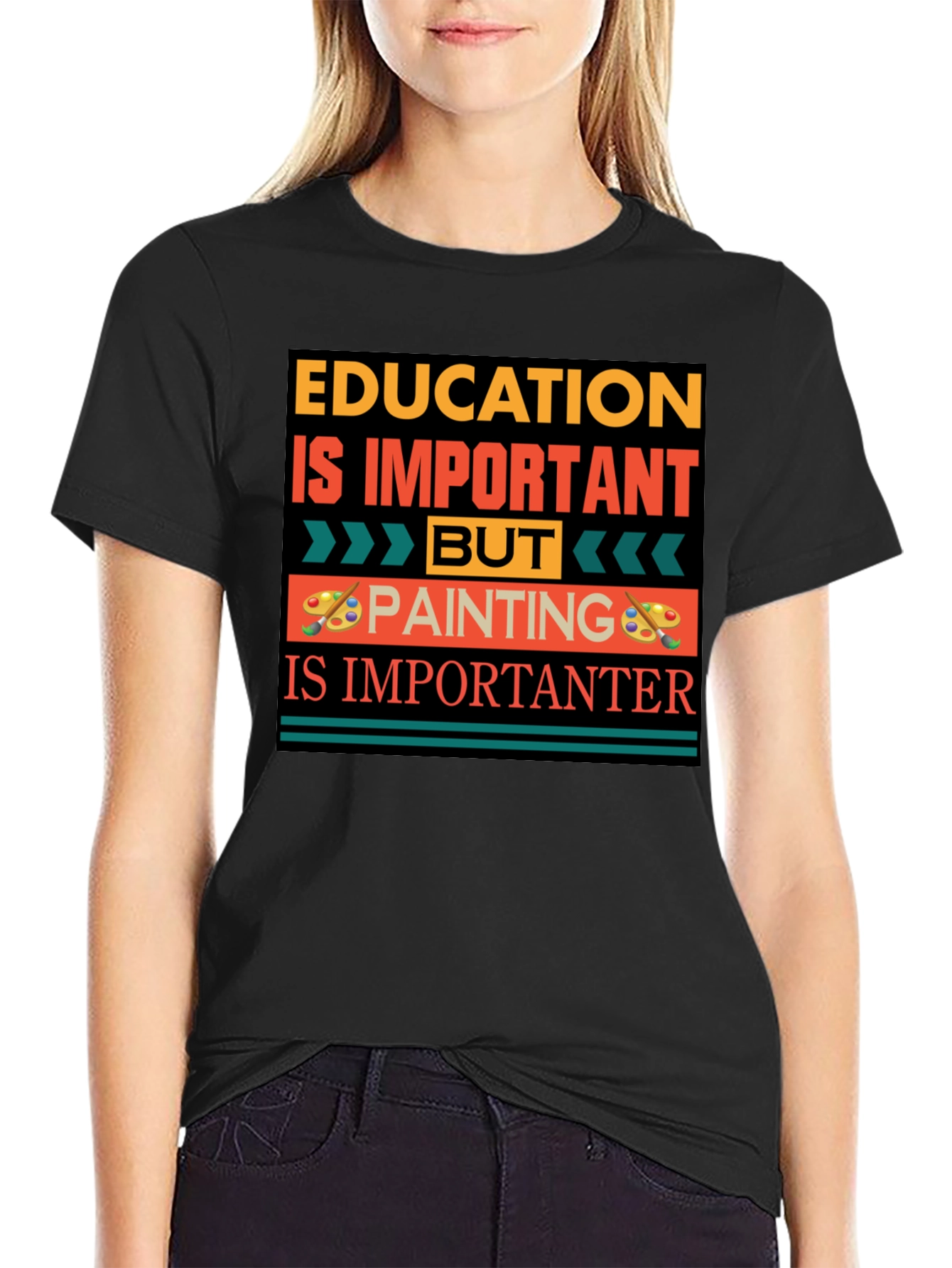 Education vs Painting Graphic Tee