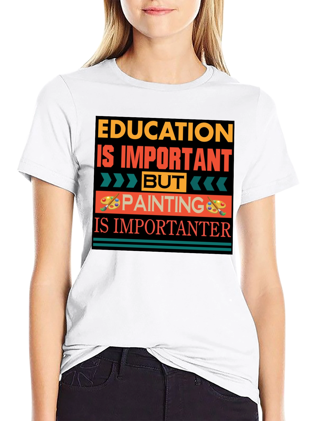 Education vs Painting Graphic Tee