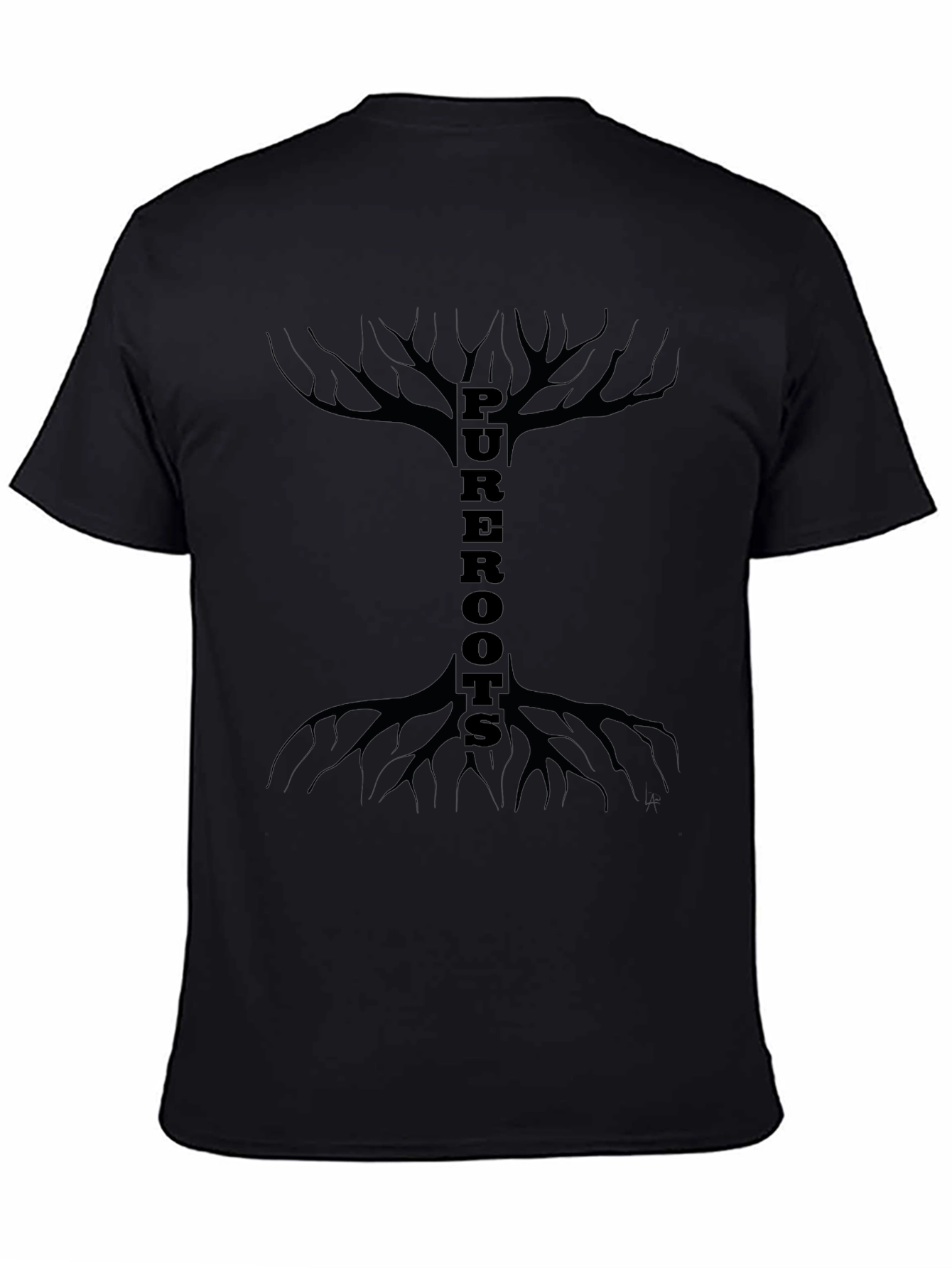 Pure Roots Graphic T-Shirt - Black