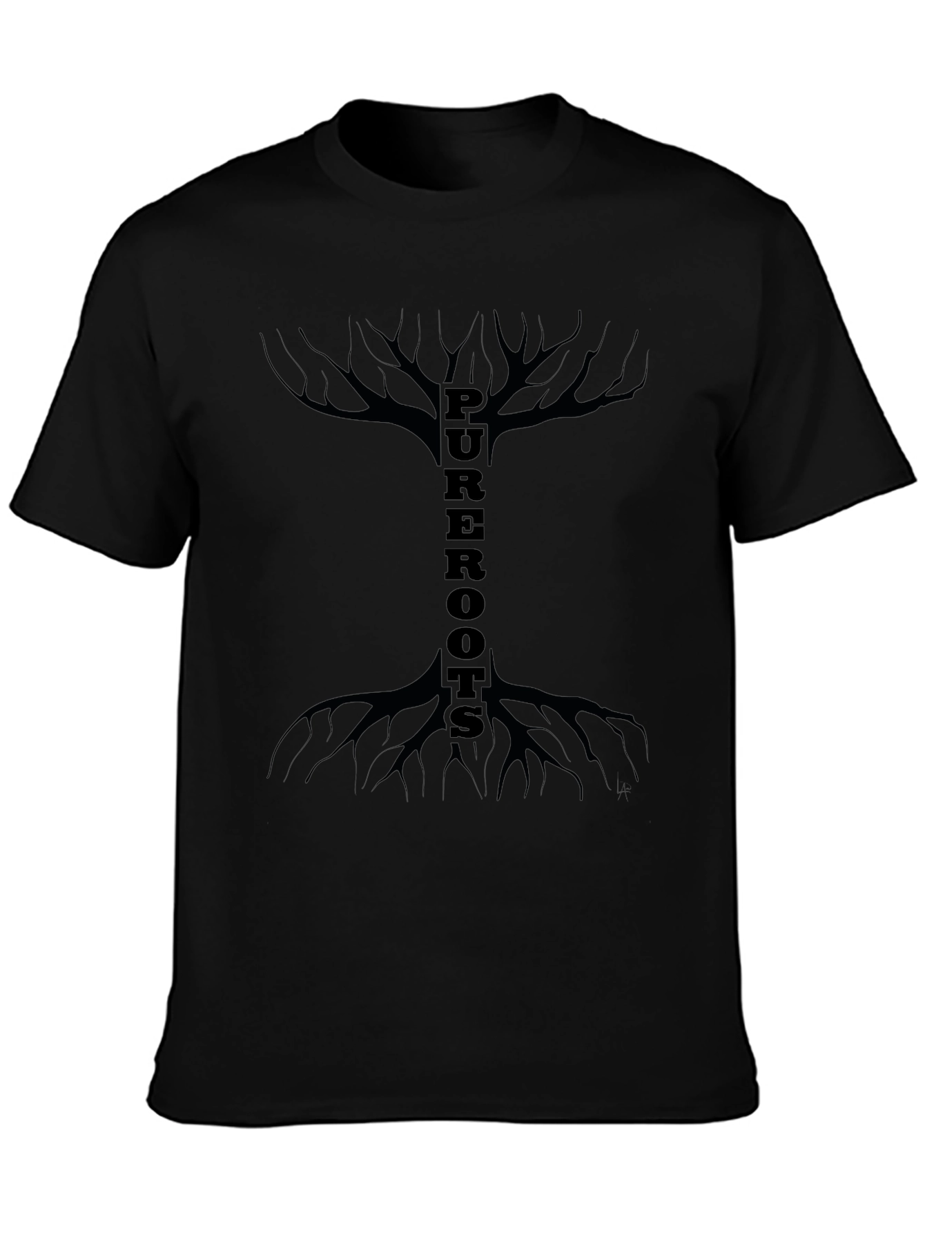 Pure Roots Graphic T-Shirt - Black