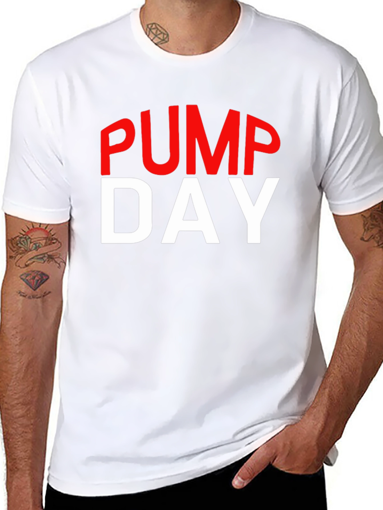 Pump Day Graphic Tee - Black Cotton Gym Shirt