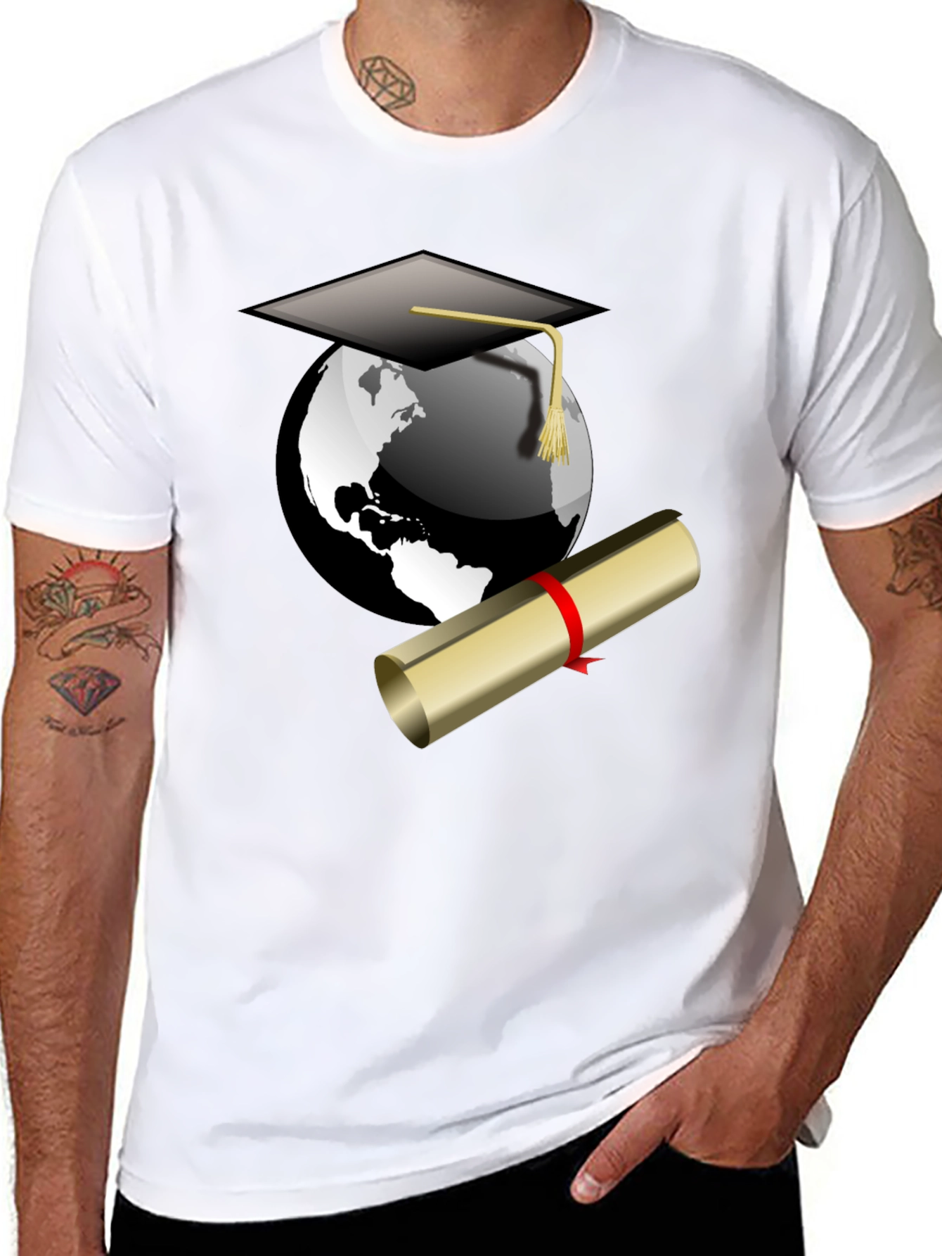 Graduation Globe T-Shirt - Celebrate Global Education
