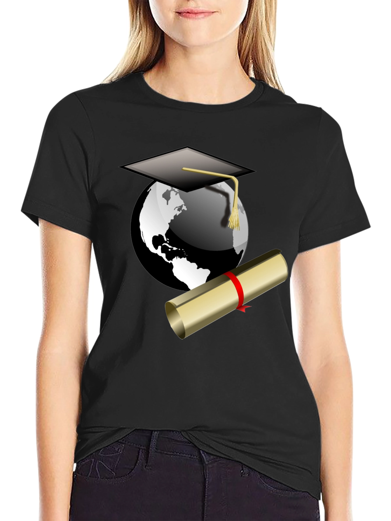 Graduation Globe T-Shirt - Celebrate Global Education