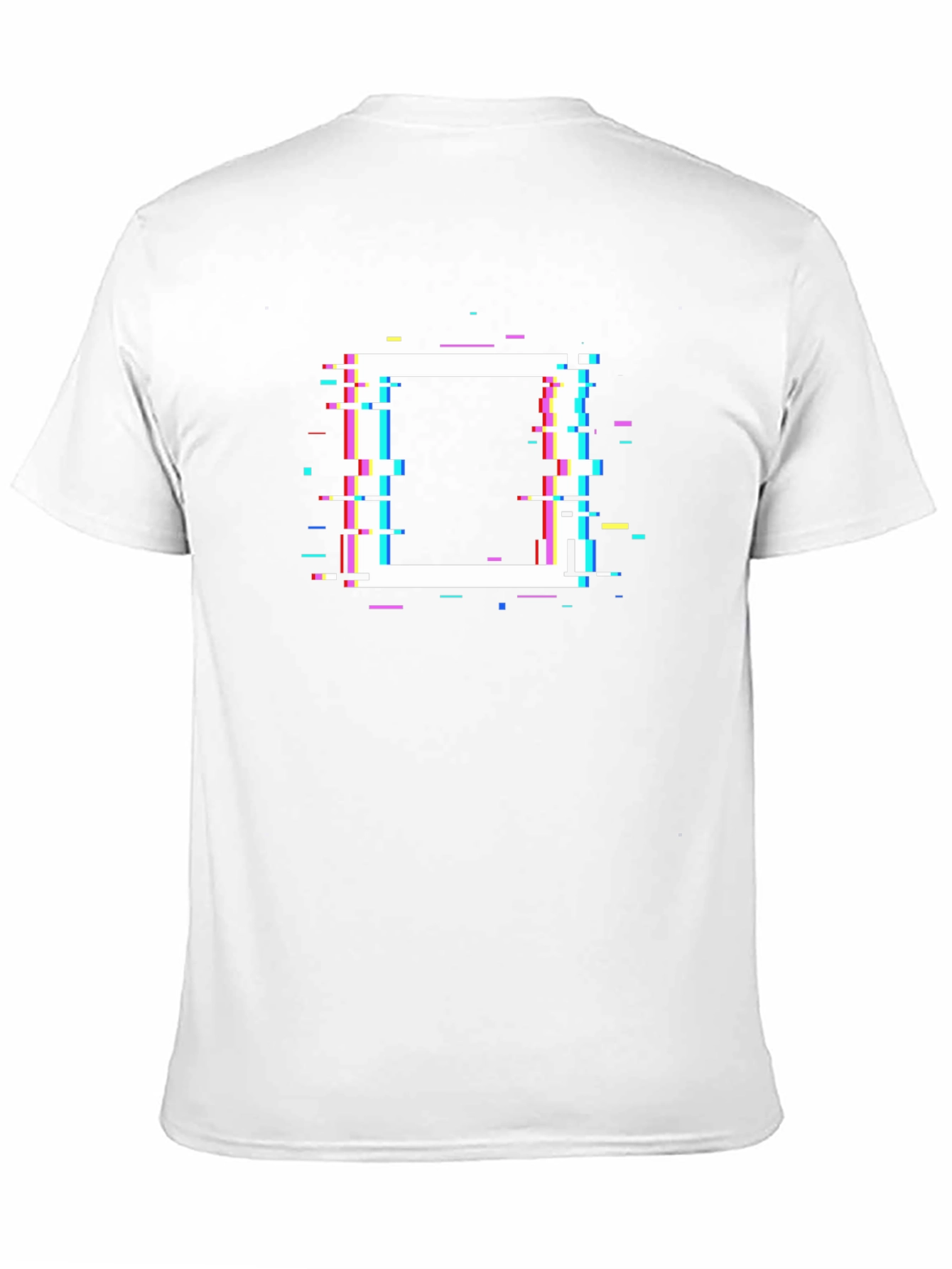 Glitch Square Graphic T-Shirt - Modern Casual Tee