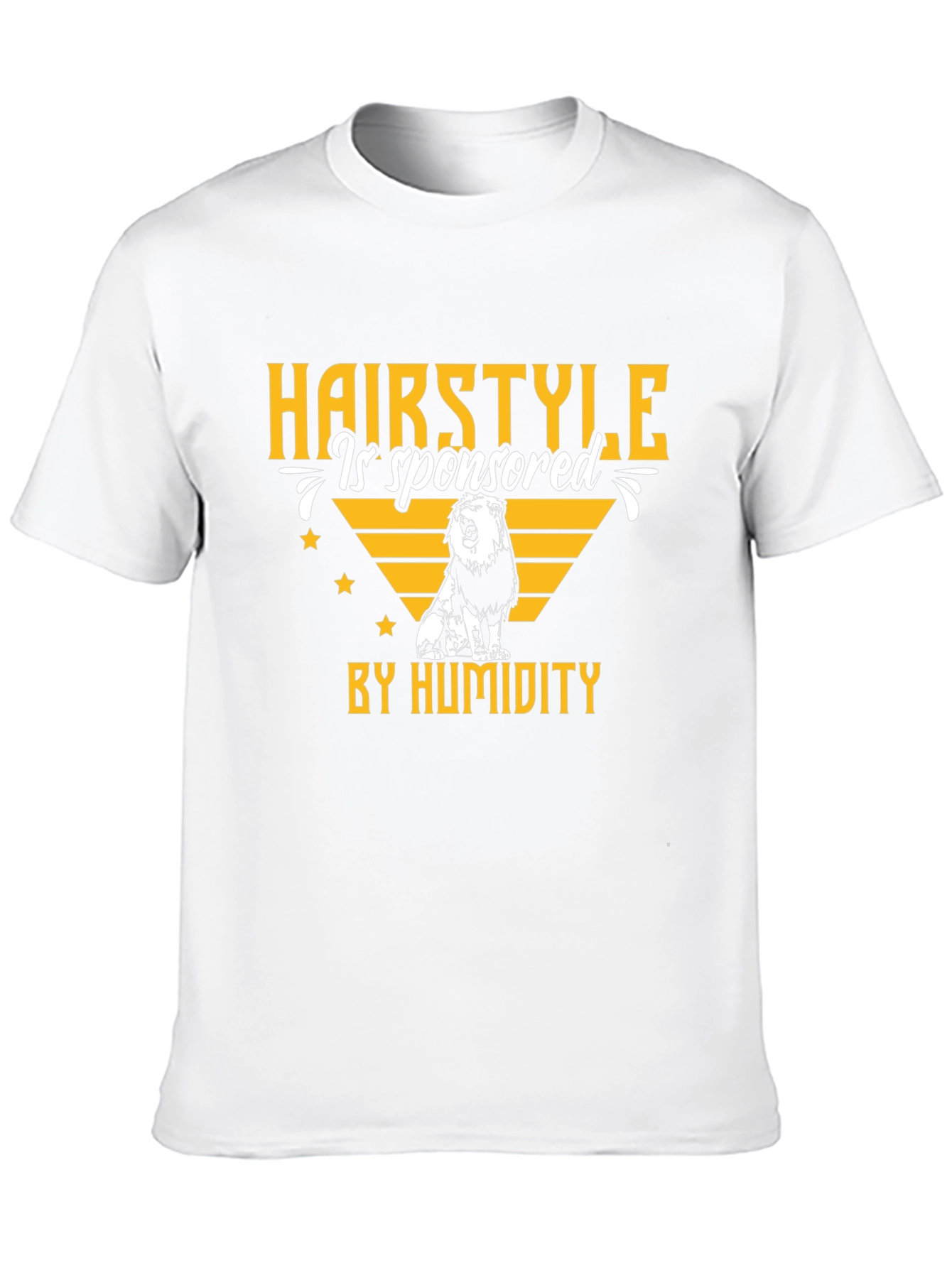 Humidity Lion Graphic T-Shirt - Funny Hair Style Tee
