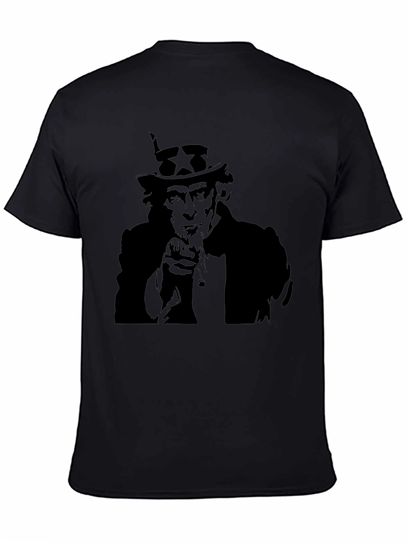 Uncle Sam I Want You Black T-Shirt