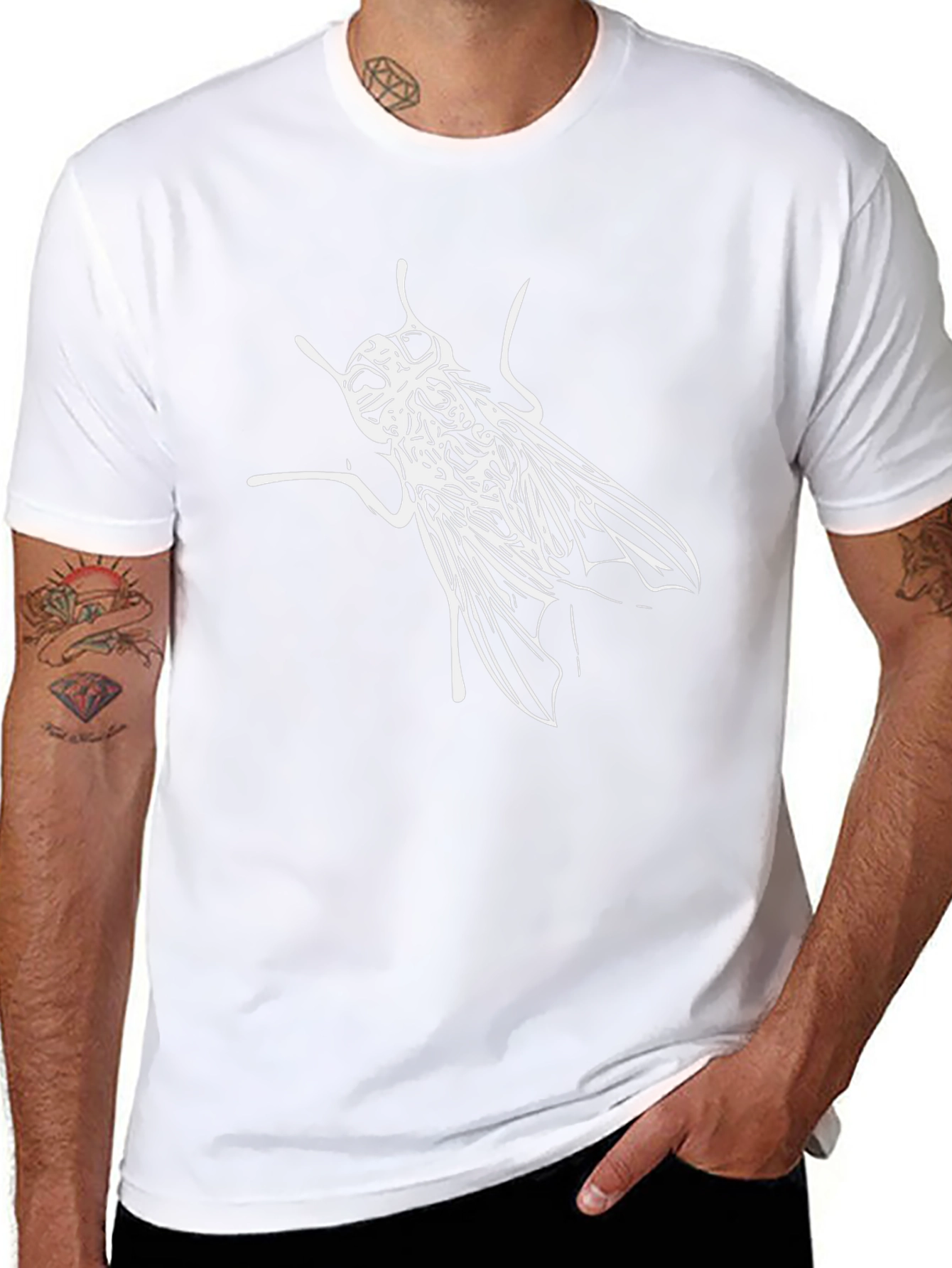 Fly Graphic Tee - Black Cotton Casual Wear