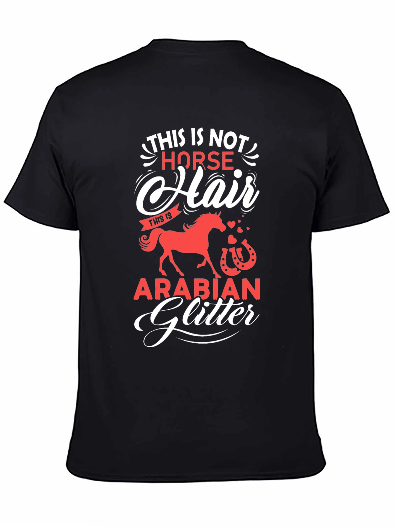 Funny Arabian Horse Glitter T-Shirt