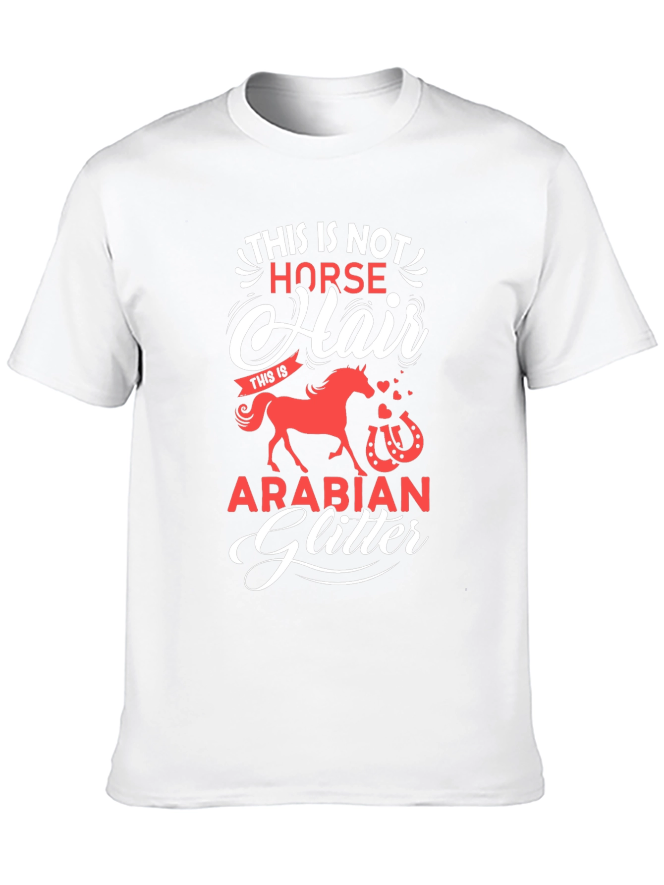 Funny Arabian Horse Glitter T-Shirt
