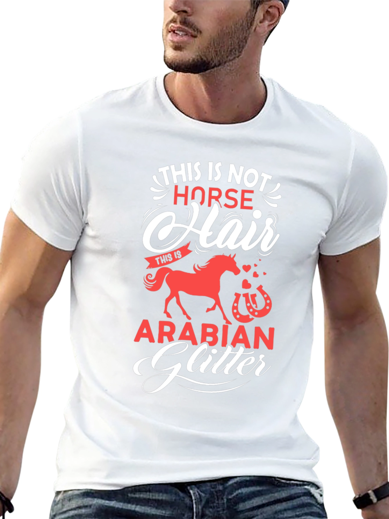 Funny Arabian Horse Glitter T-Shirt
