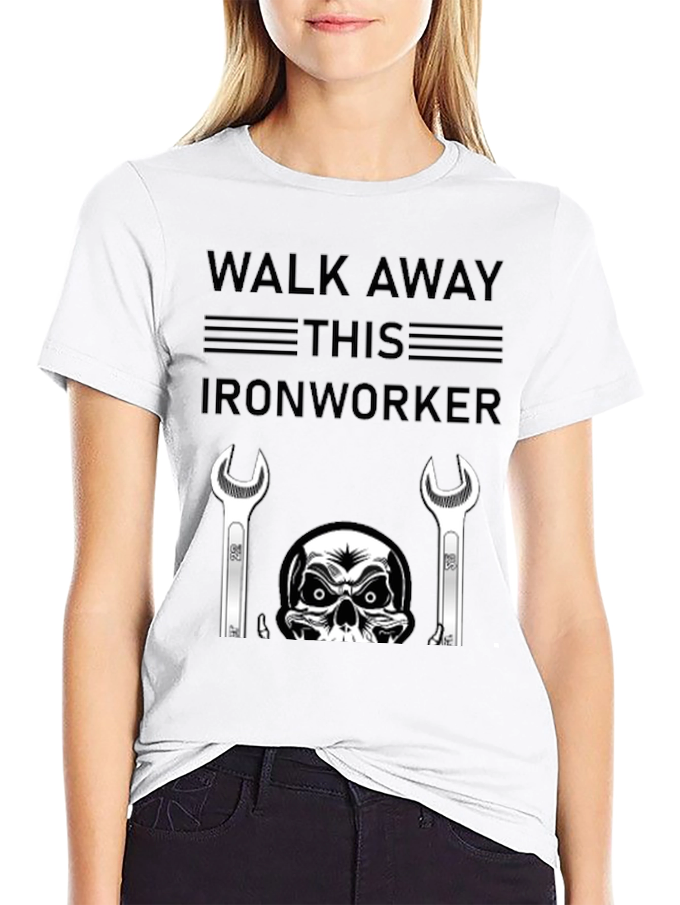 Walk Away Ironworker T-Shirt - Skull & Wrenches