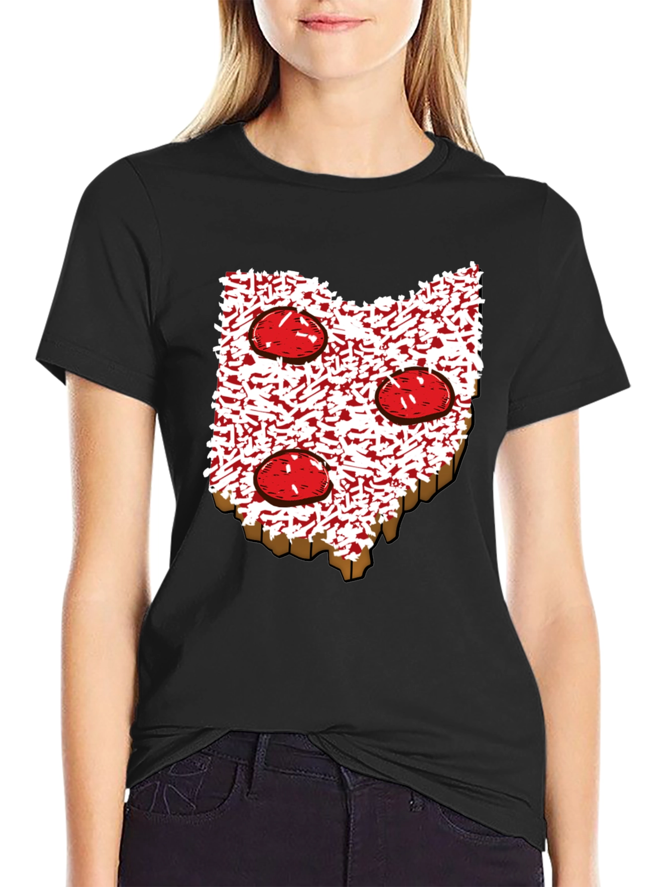 Ohio Pizza T-Shirt - State Pride Foodie Tee