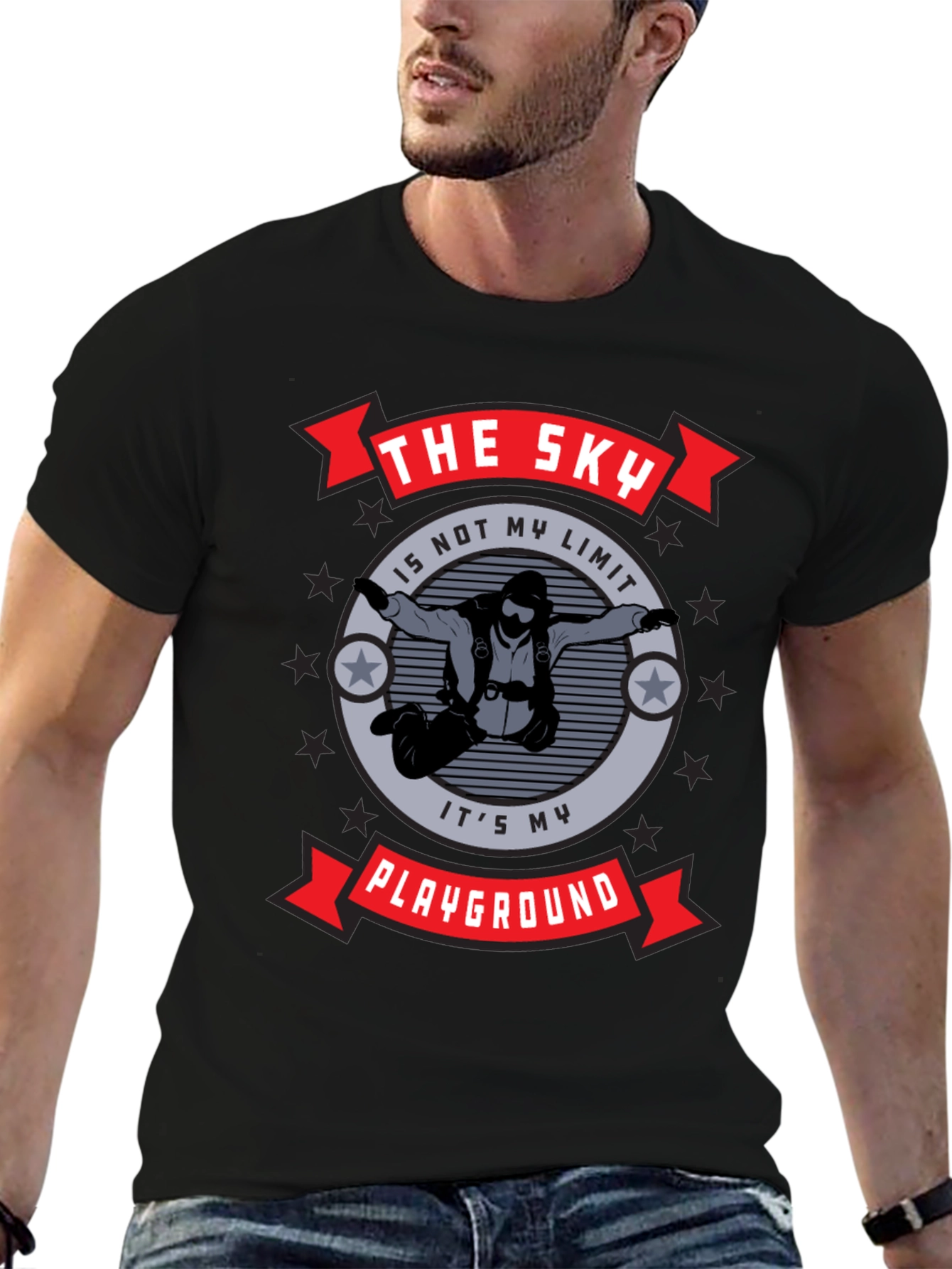The Sky Is My Playground T-Shirt Black