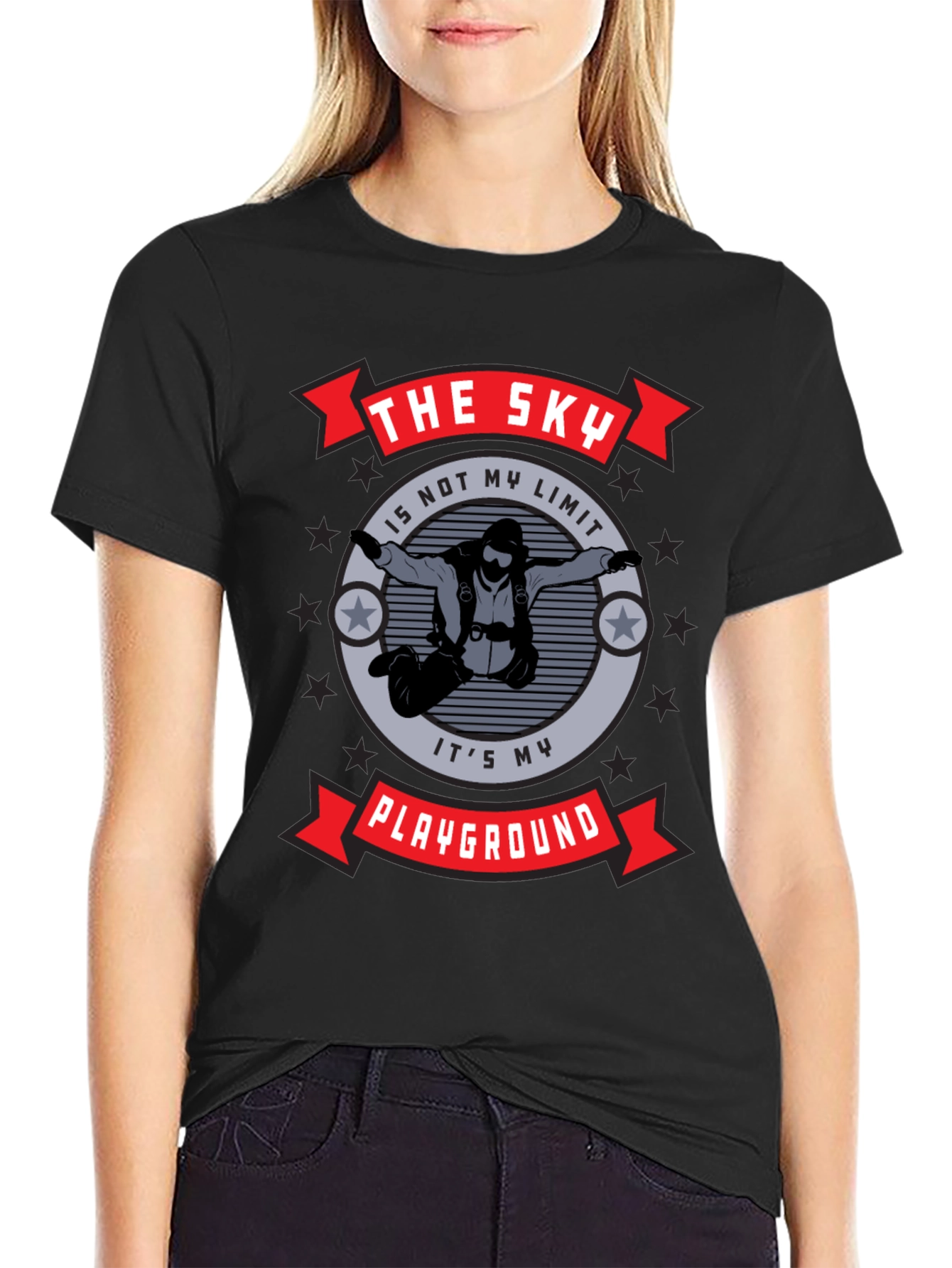 The Sky Is My Playground T-Shirt Black