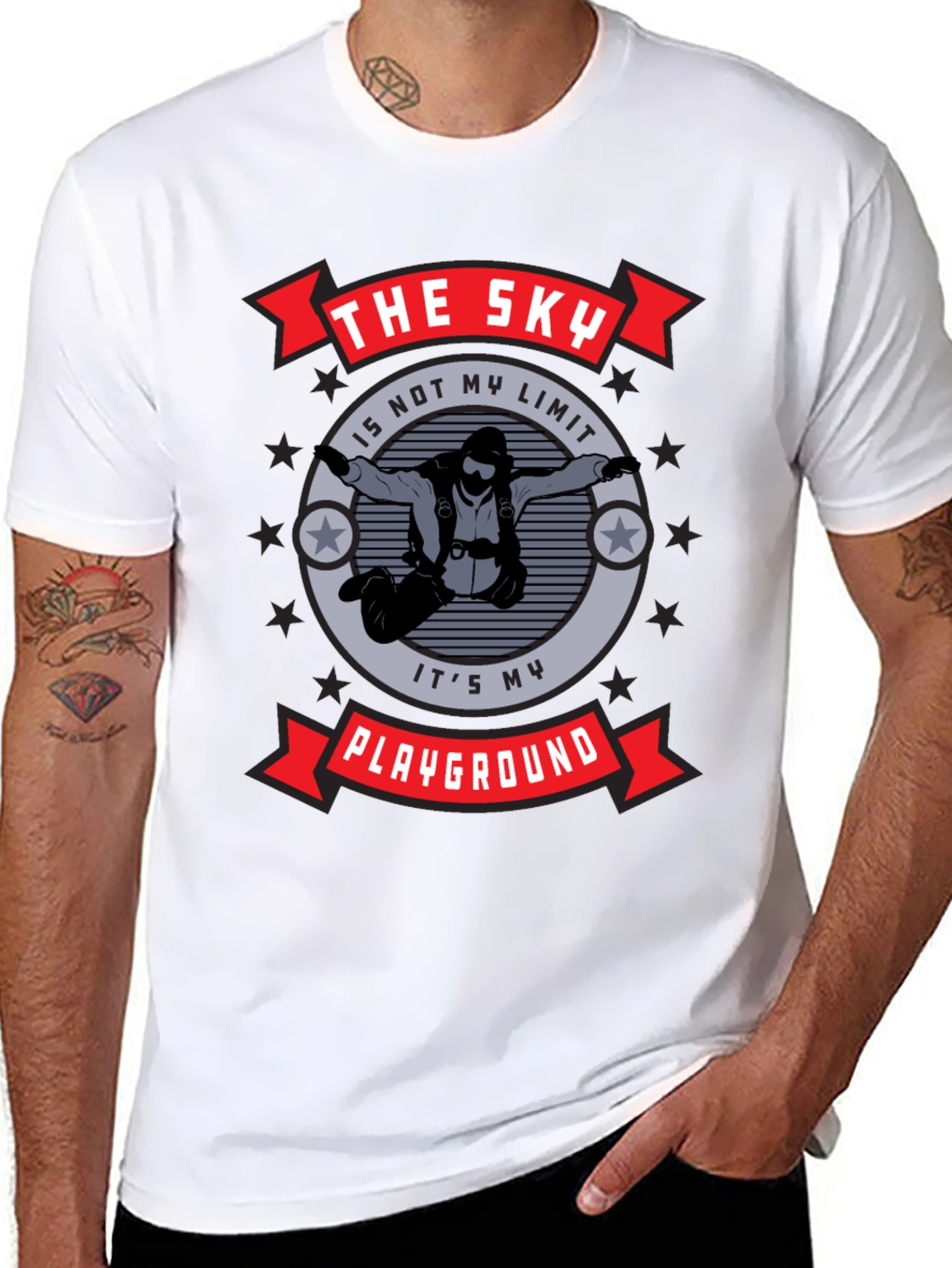 The Sky Is My Playground T-Shirt Black
