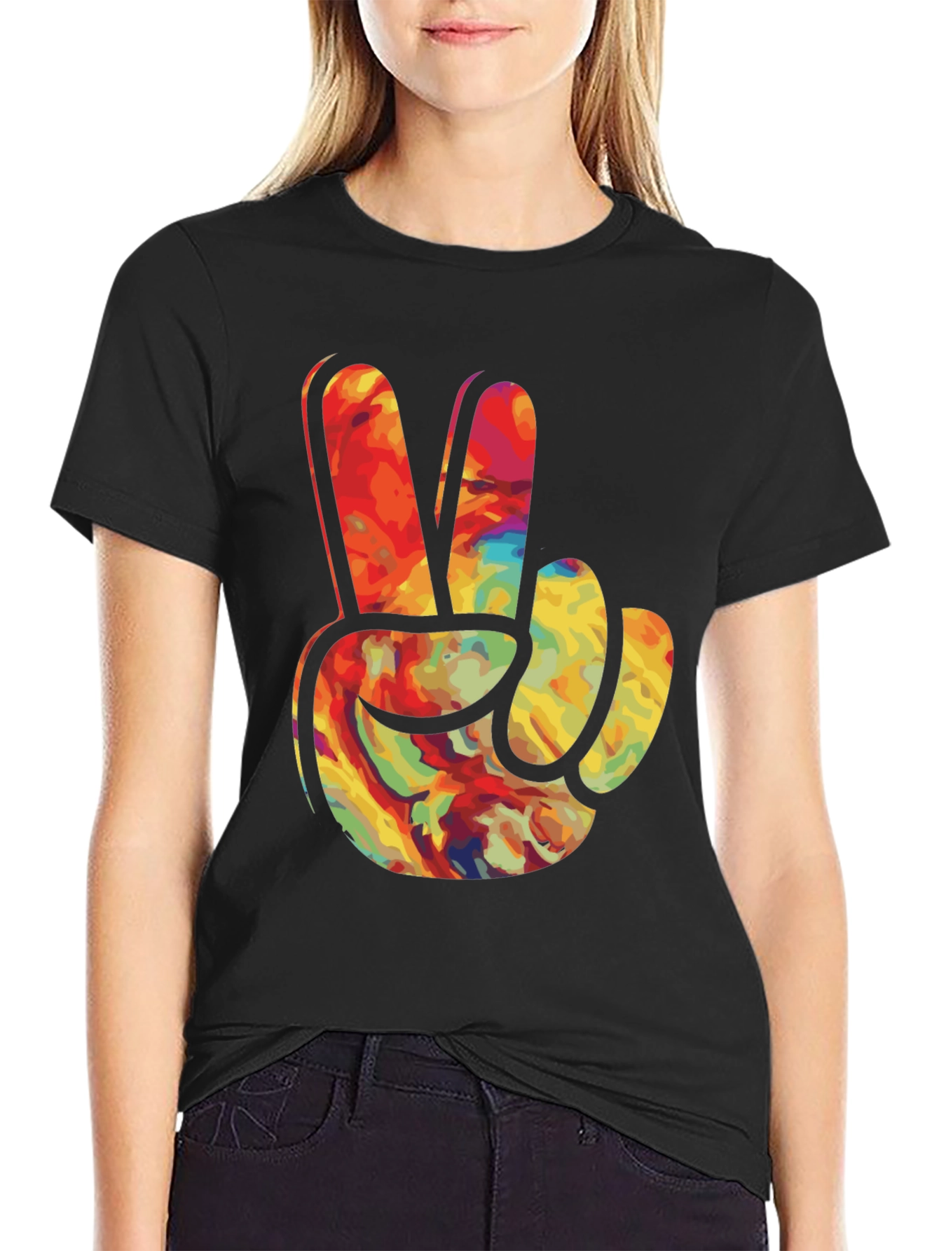 Peace Sign Graphic Tee - Retro Inspired Comfort