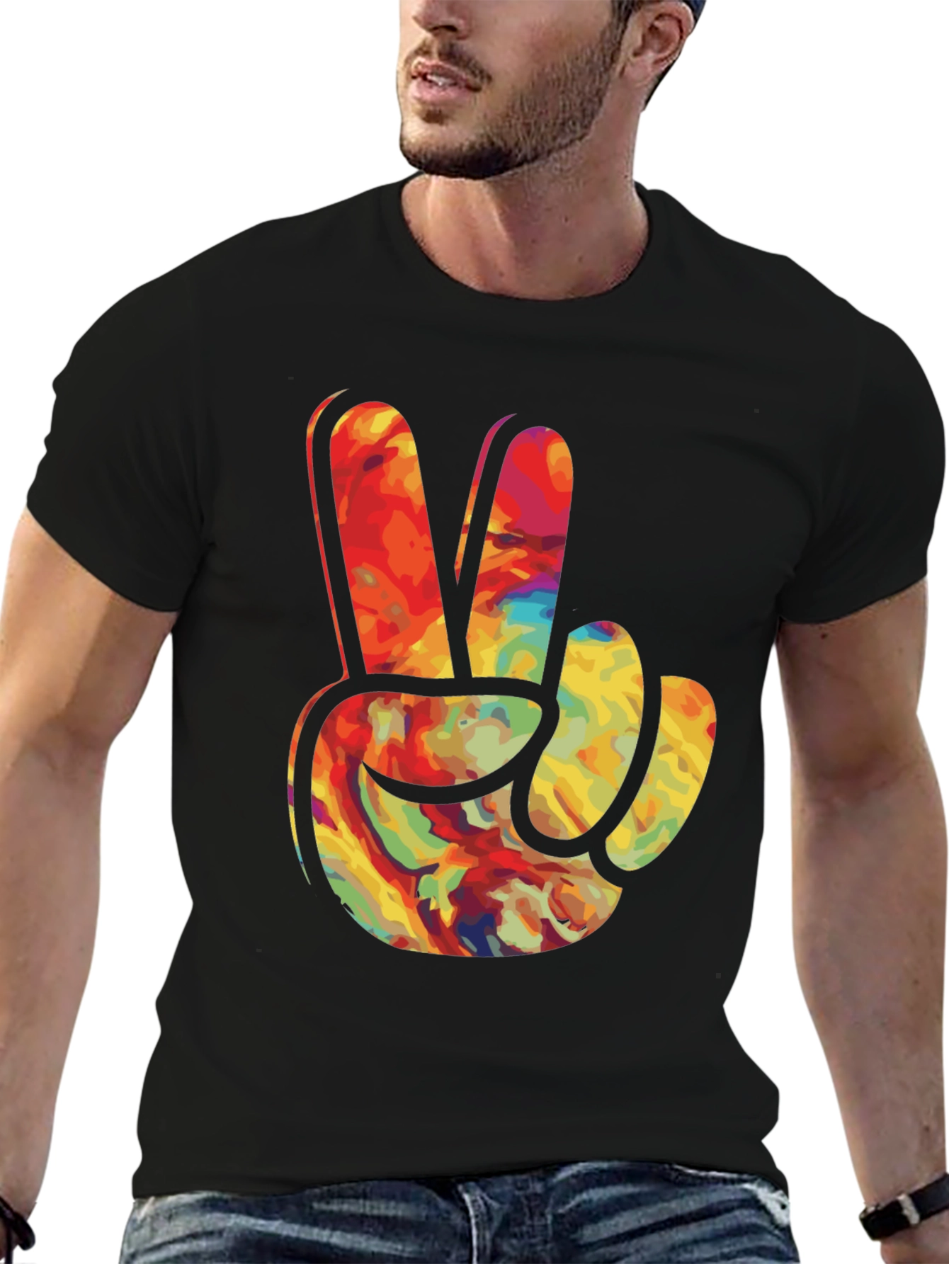 Peace Sign Graphic Tee - Retro Inspired Comfort