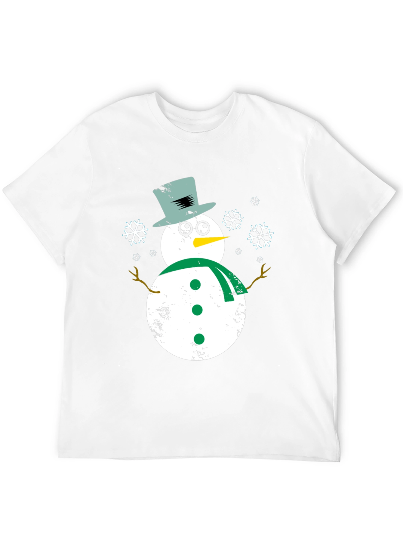 Whimsical Snowman Graphic Tee - Festive Holiday Shirt