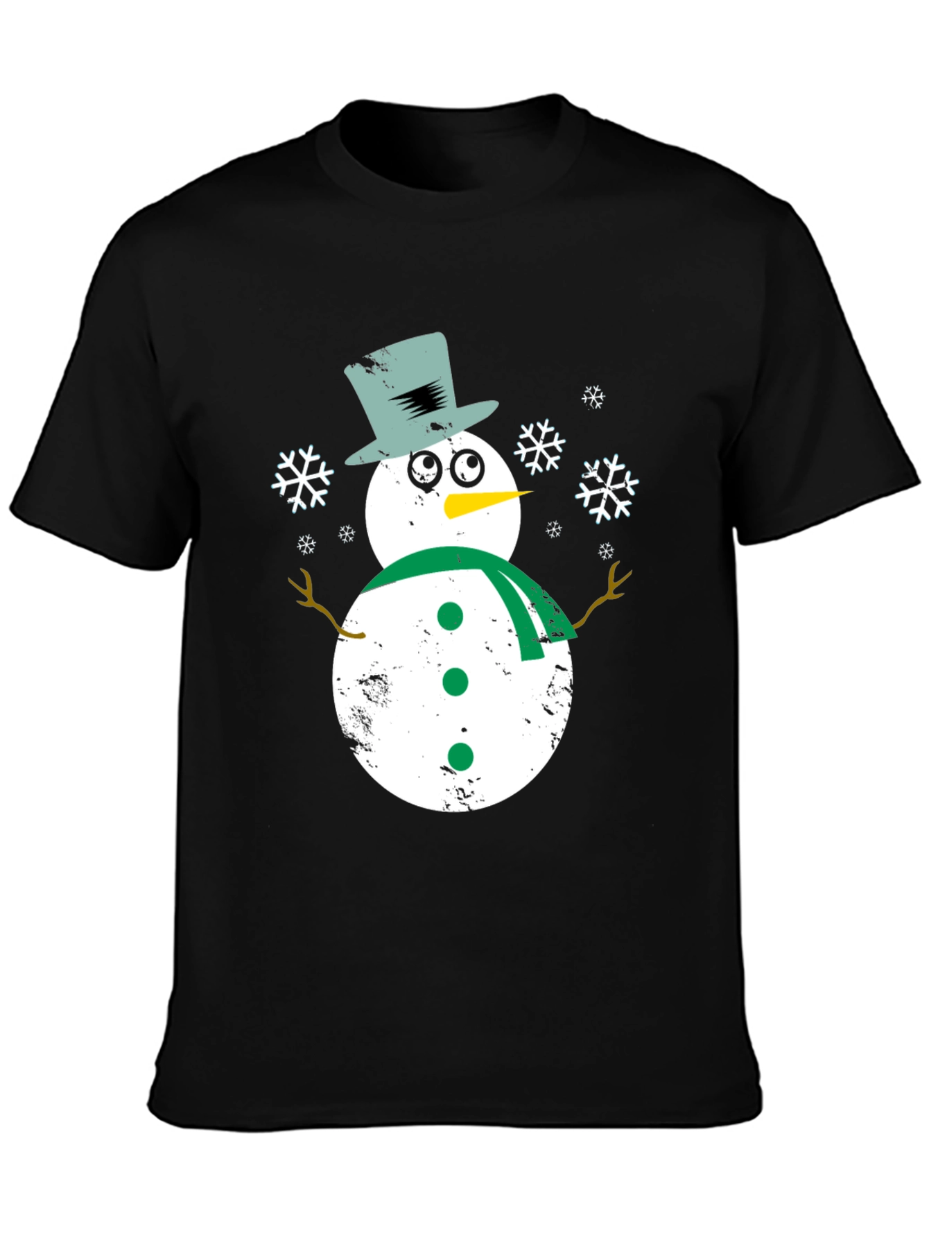 Whimsical Snowman Graphic Tee - Festive Holiday Shirt