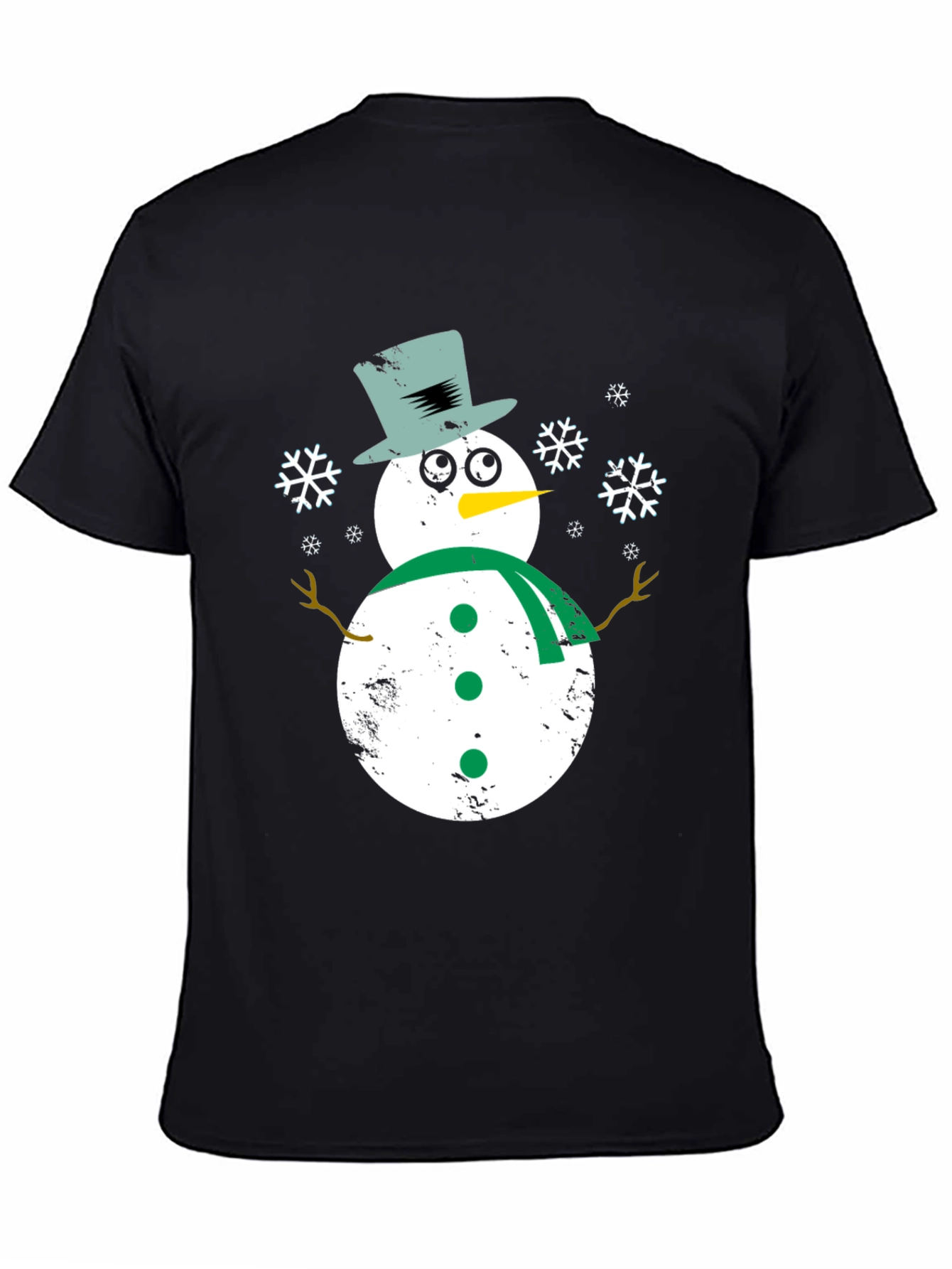 Whimsical Snowman Graphic Tee - Festive Holiday Shirt