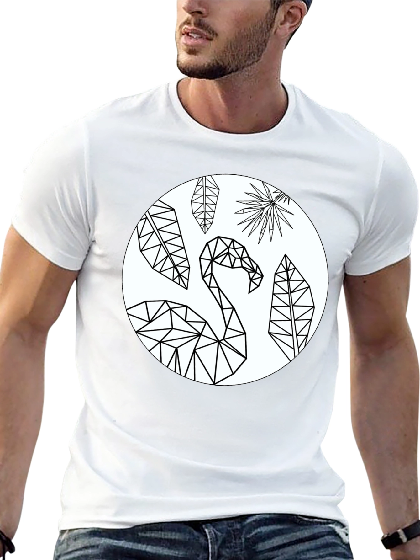 Geometric Flamingo Graphic Tee