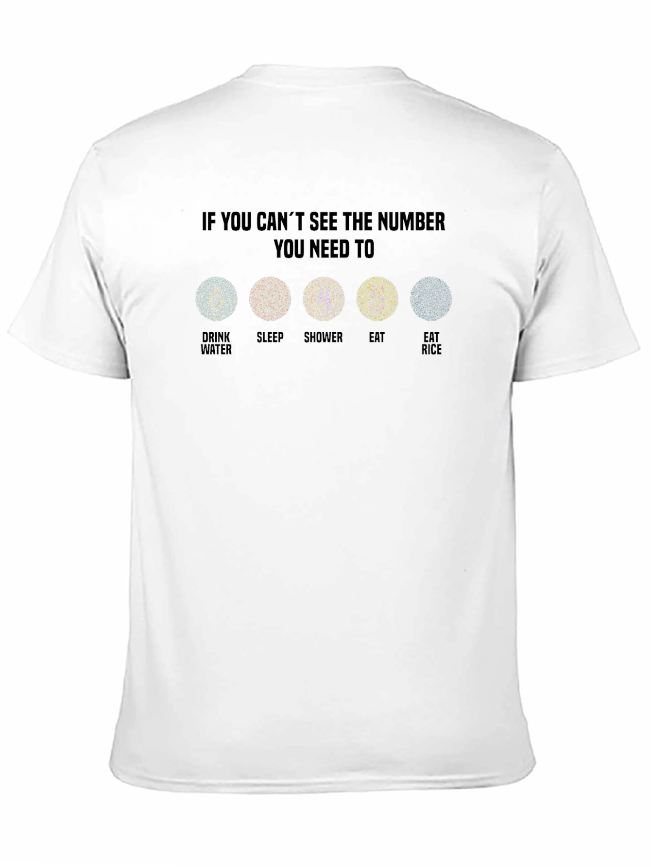 Optical Illusion T-Shirt - Eat Sleep Shower Water