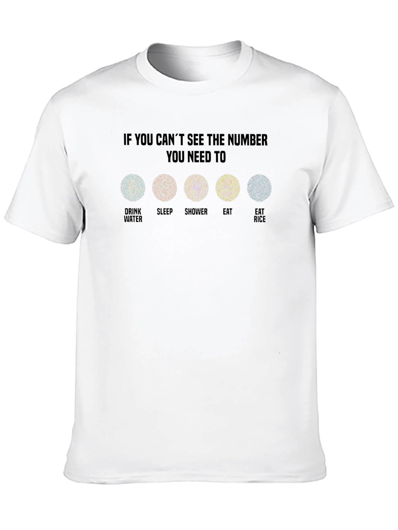 Optical Illusion T-Shirt - Eat Sleep Shower Water