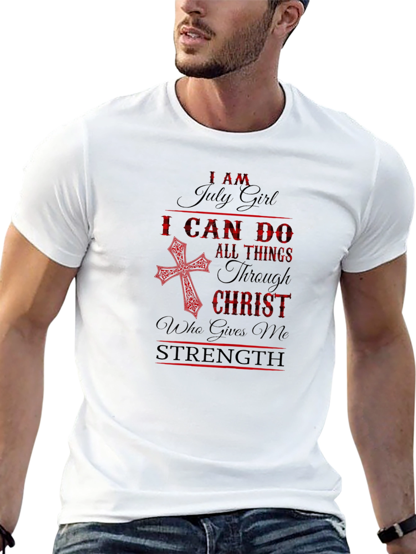 July Girl Christian Black T-Shirt