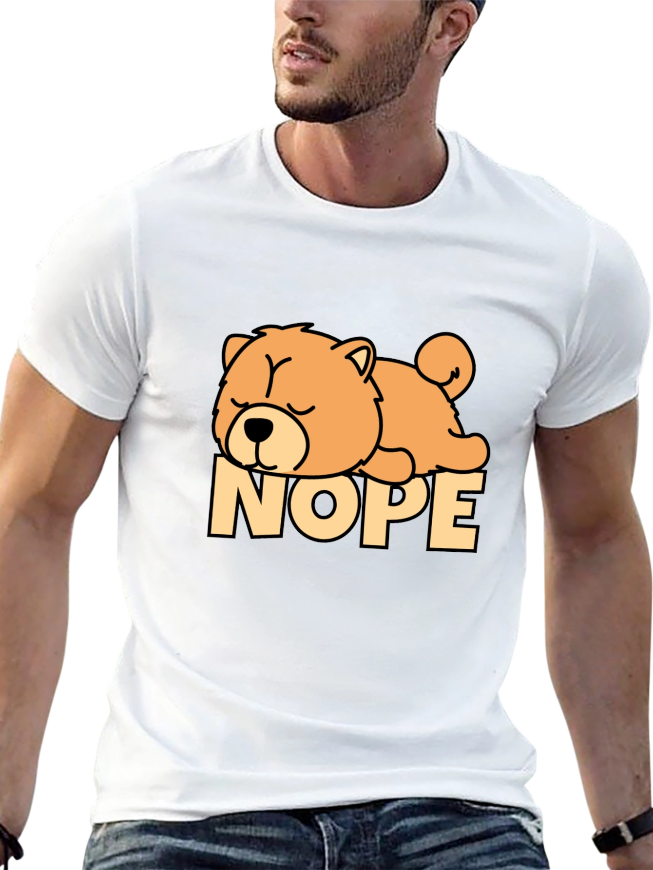 Nope Dog T-Shirt - Funny Sleepy Dog Tee