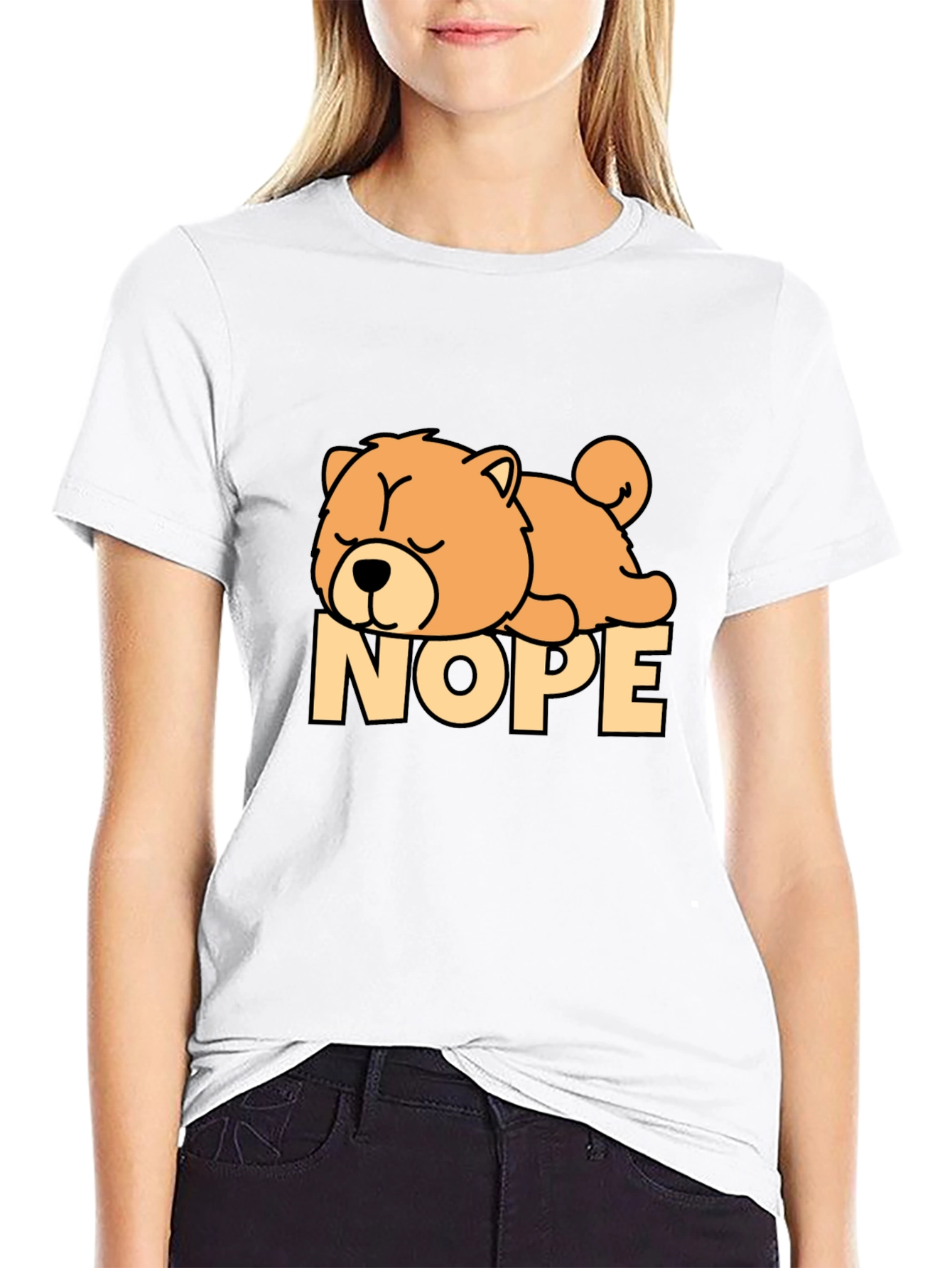 Nope Dog T-Shirt - Funny Sleepy Dog Tee