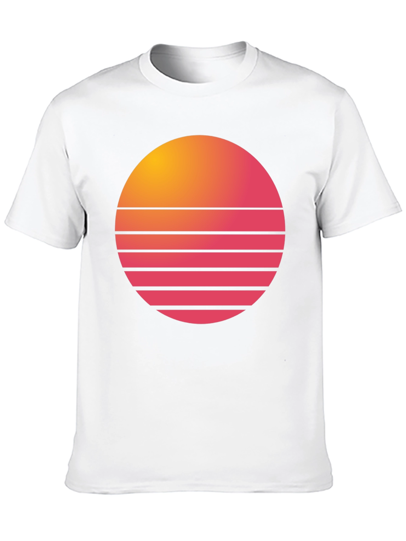 Retro Sunset Graphic Tee - Stylish Black T-Shirt